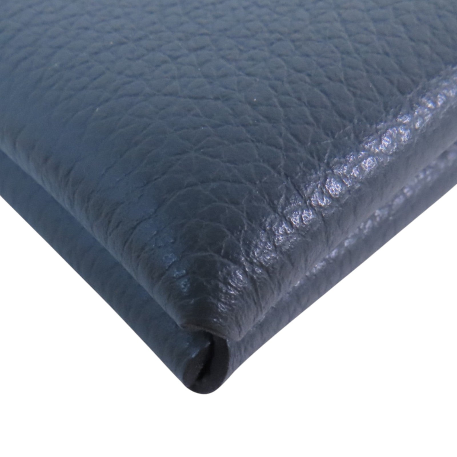 HERMES Evercolor皮革Calvi Card Case銀扣卡套