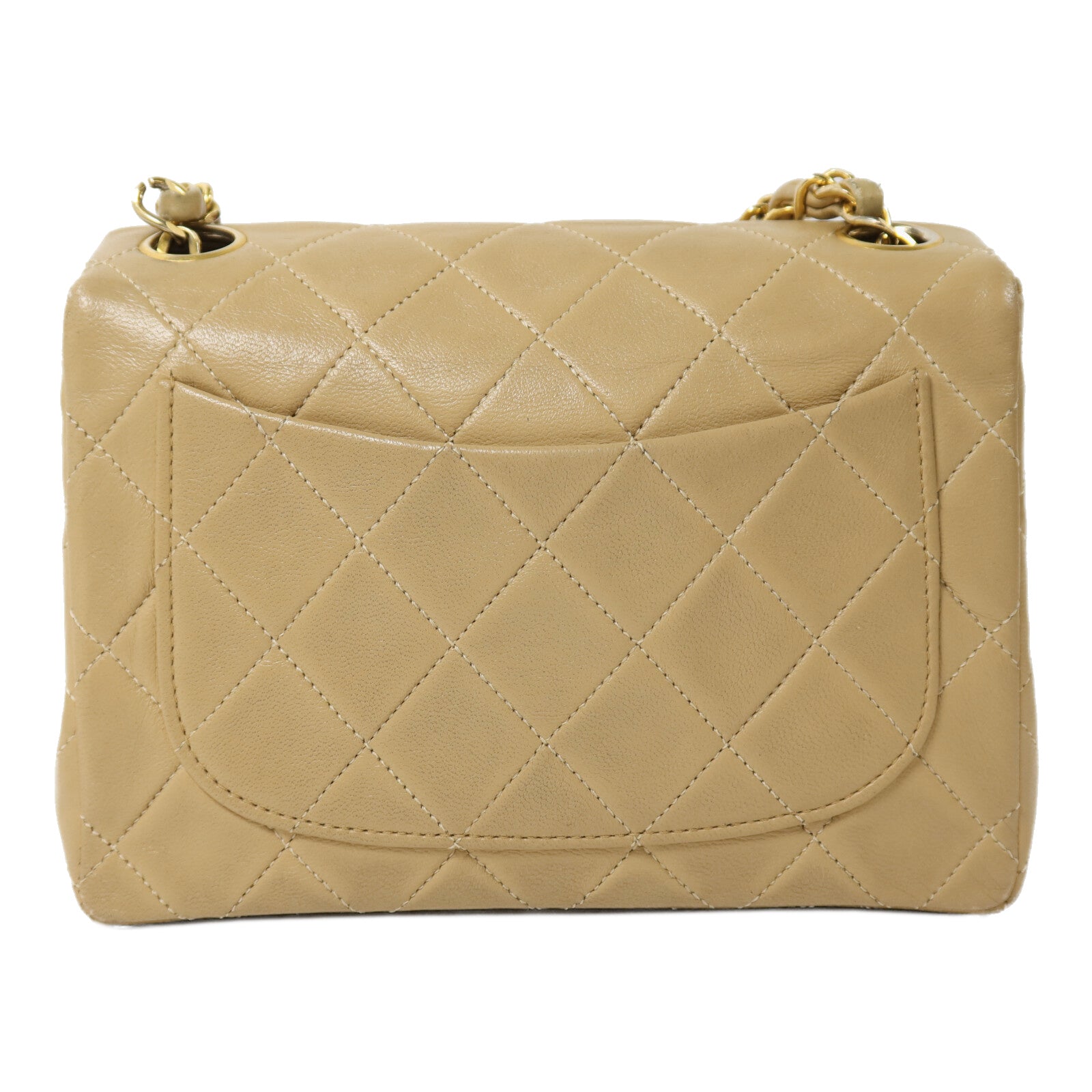 CHANEL 羊皮皮革Vintage Chain Shoulder鏈帶肩背袋