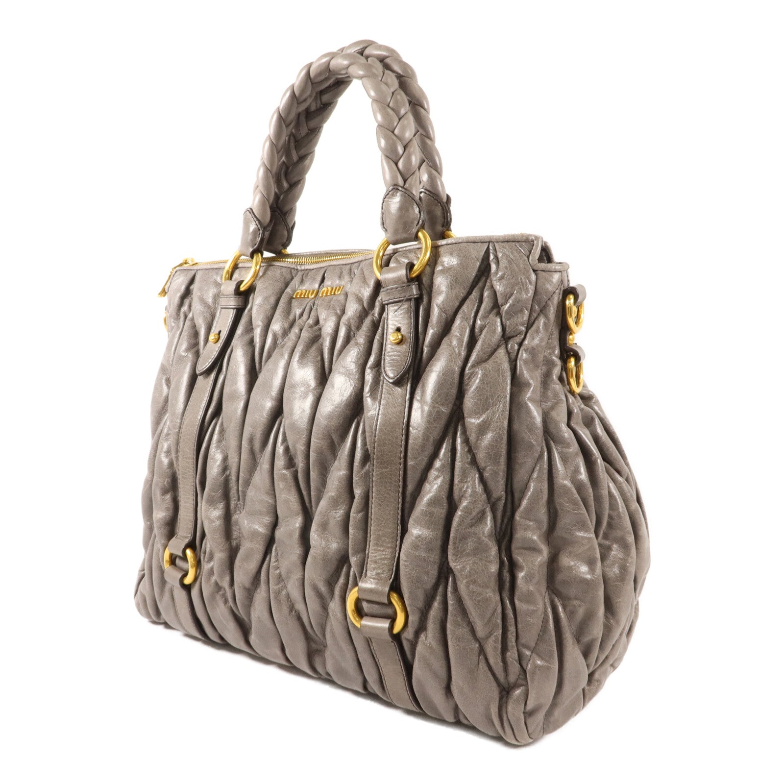 Miu Miu 牛皮皮革2 Way Shoulder Bag手挽肩背兩用袋
