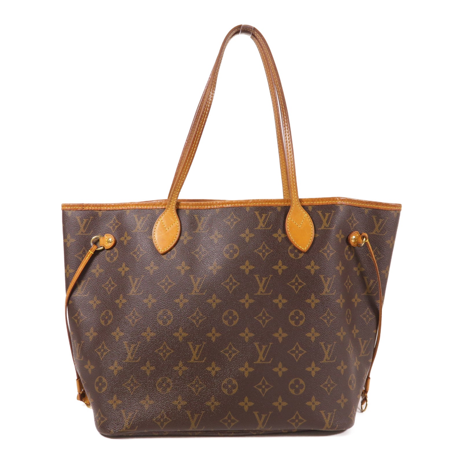 LOUIS VUITTON 【激減優惠】Monogram Neverfull MM金扣手挽袋