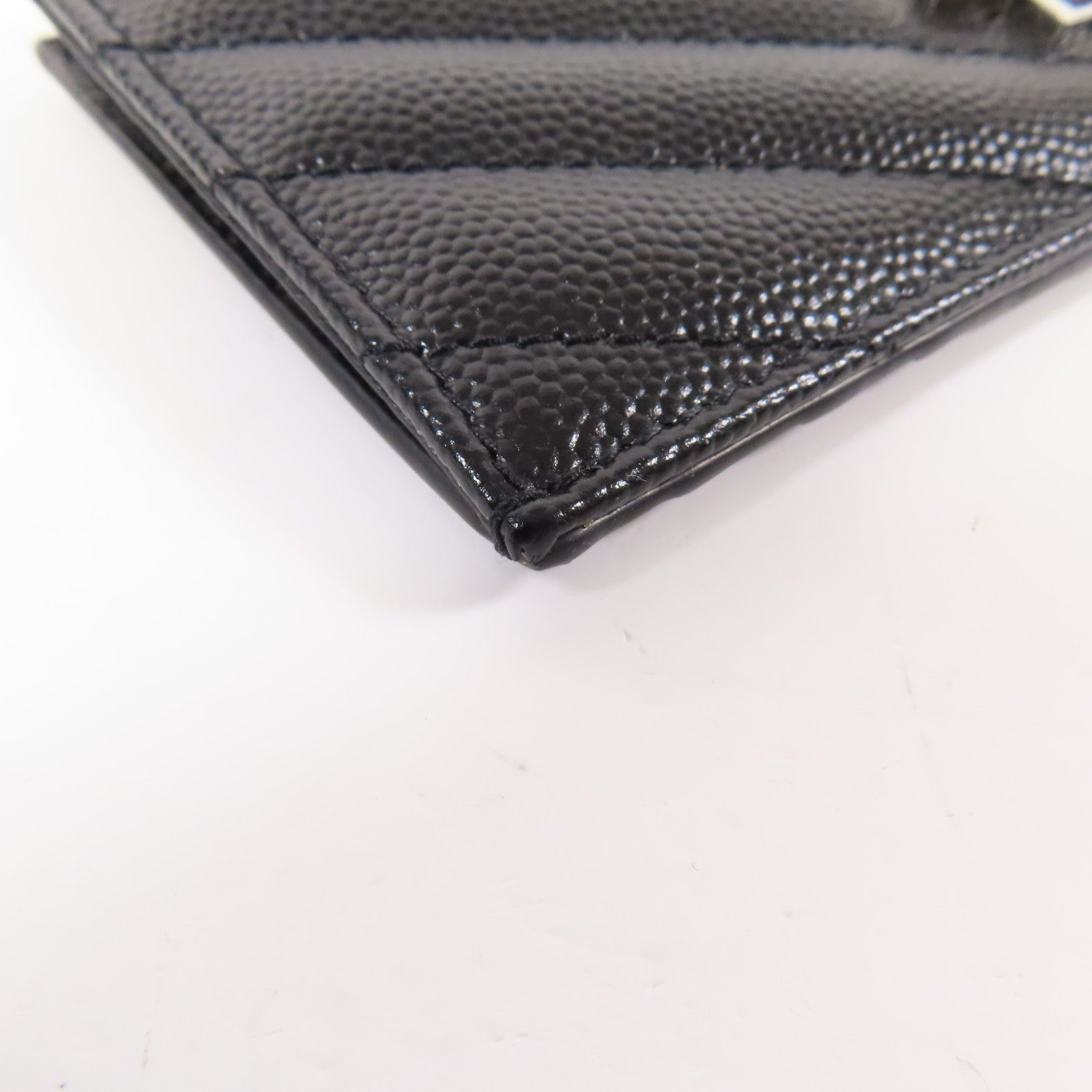 SAINT LAURENT 牛皮皮革Card Case銀扣卡片套