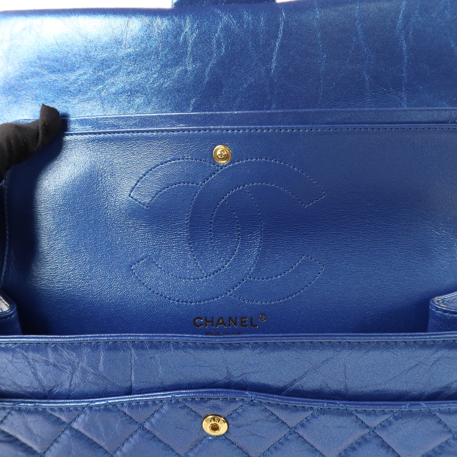 CHANEL 牛皮皮革2.55 Large Reissue金扣鏈帶肩背袋
