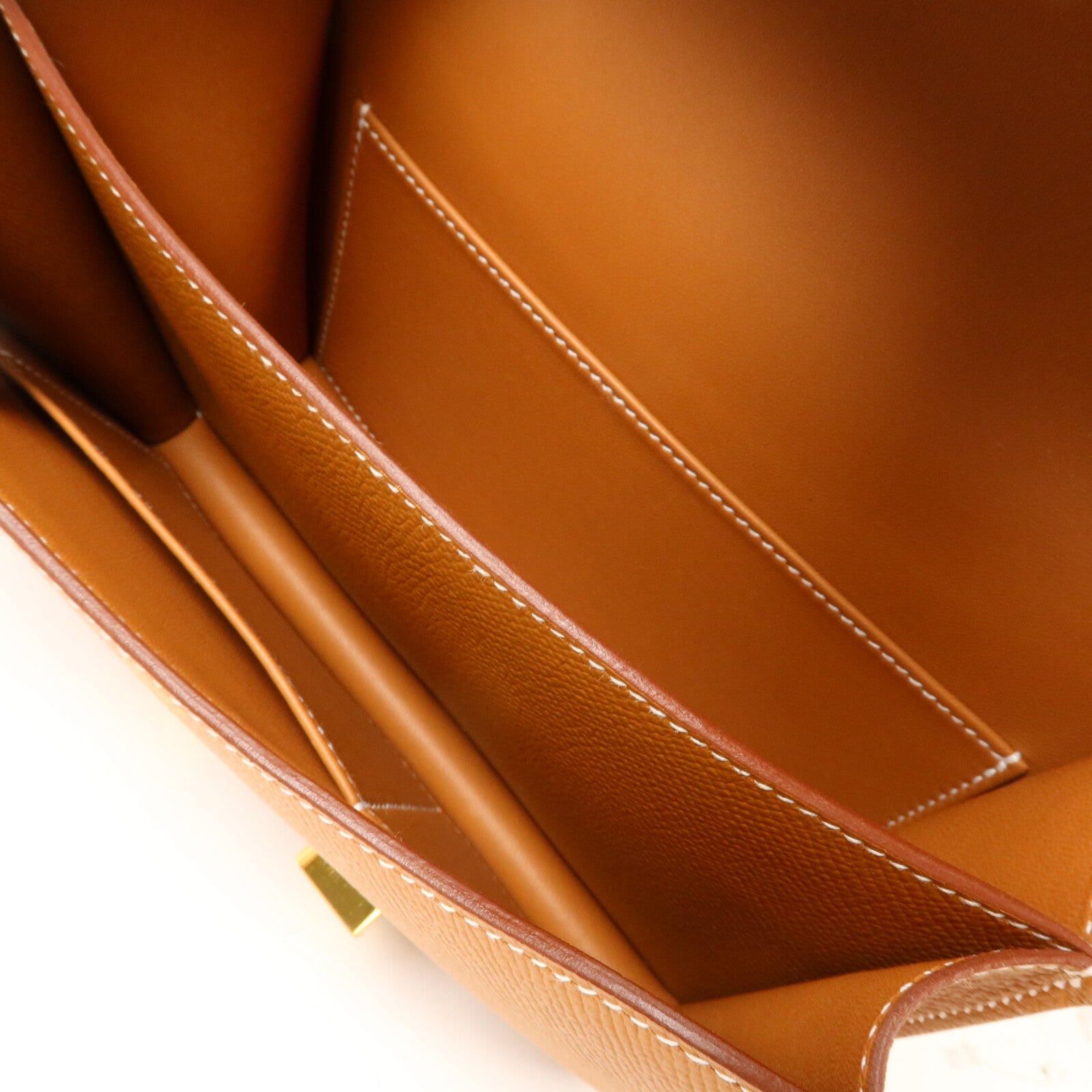 HERMES Epsom皮革Constance Mini肩背袋Gold