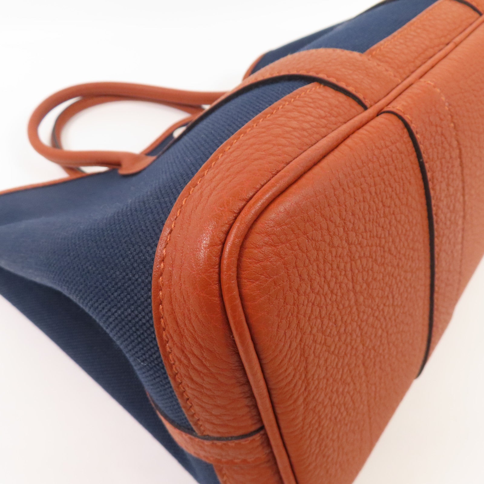HERMES 帆布Garden Party TPM銀扣手挽袋