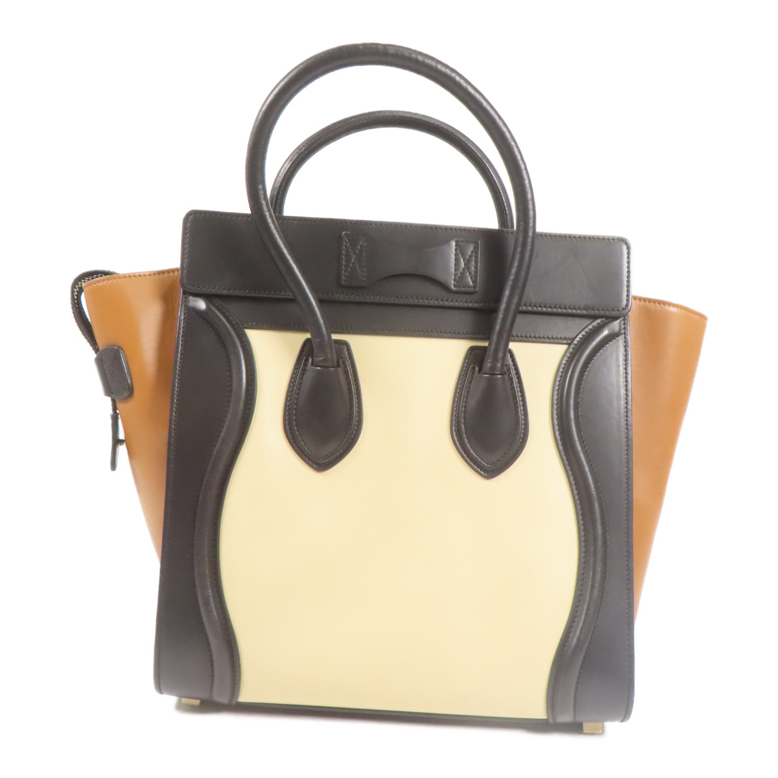 CELINE 牛皮皮革Micro Luggage金扣手挽袋