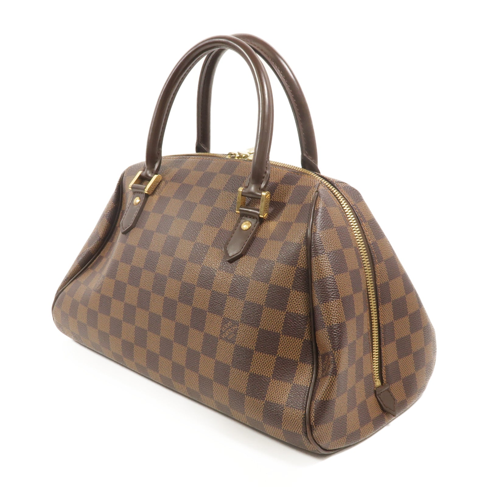 LOUIS VUITTON Damier Ribera MM金扣手挽袋