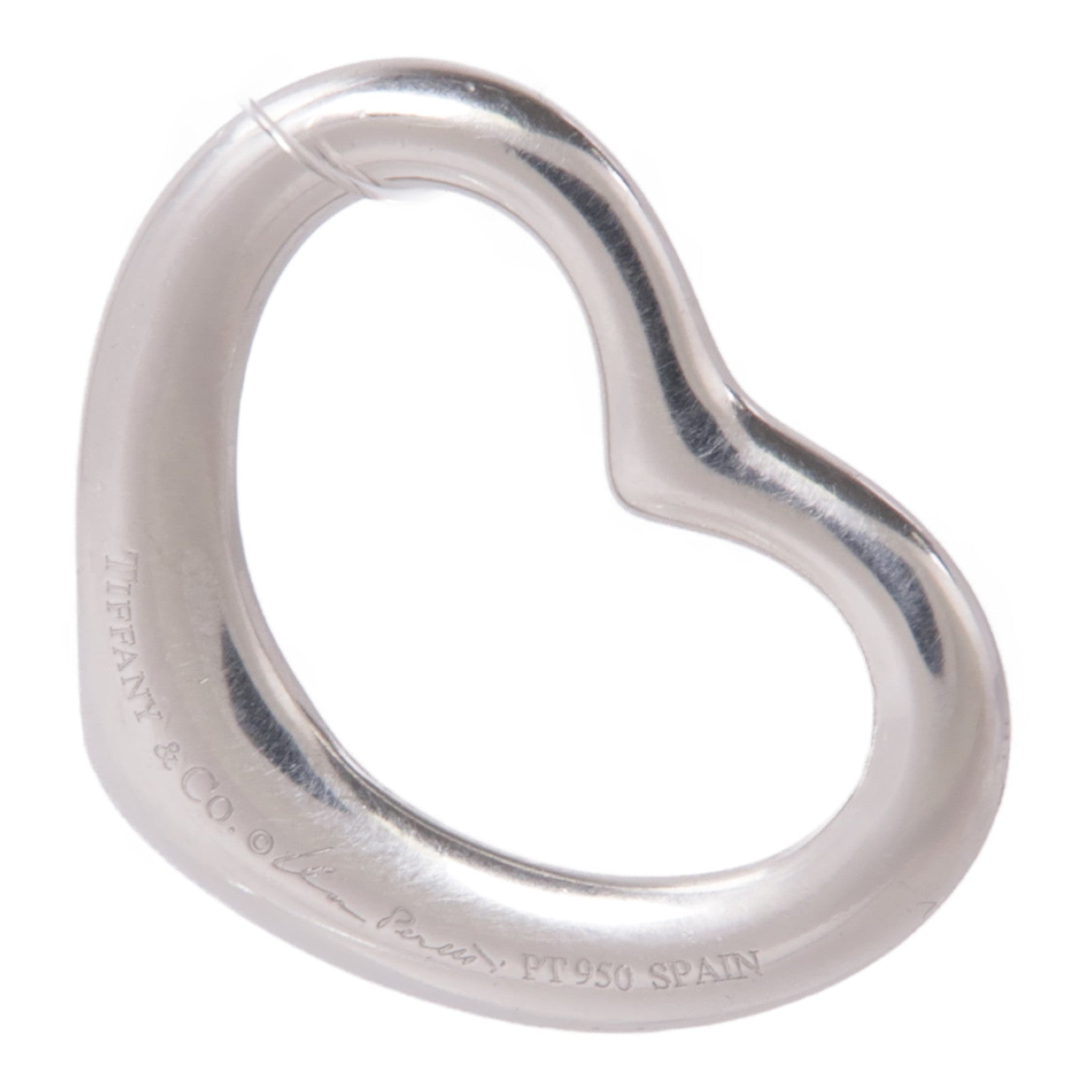 TIFFANY＆CO 【激減優惠】PT950鉑金Open Heart Pendant Top鑽石吊墜