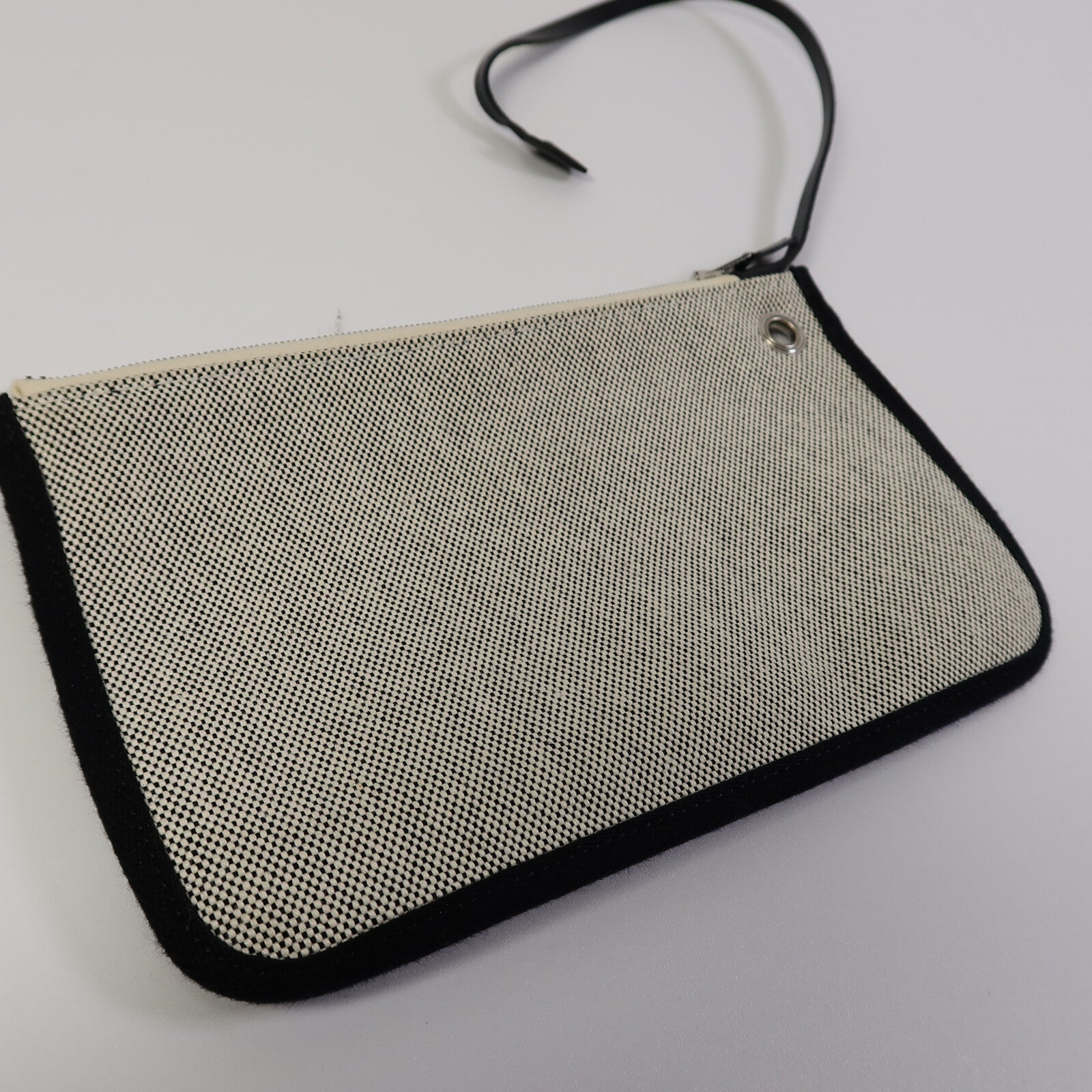 HERMES Toile H帆布Herbag PM手挽肩背兩用袋Ecru/Noir