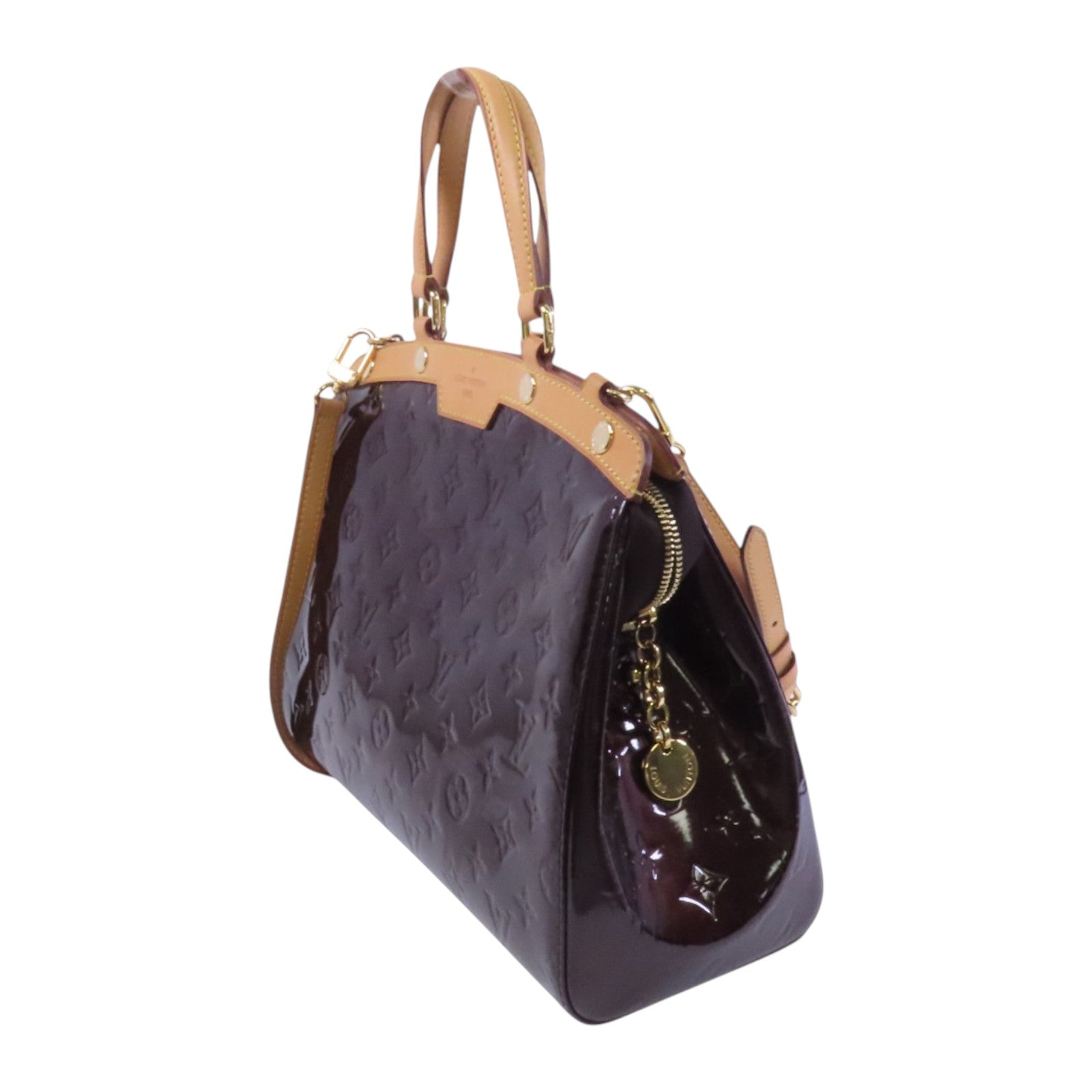 LOUIS VUITTON Monogram Vernis Brea MM金扣手挽肩背兩用袋