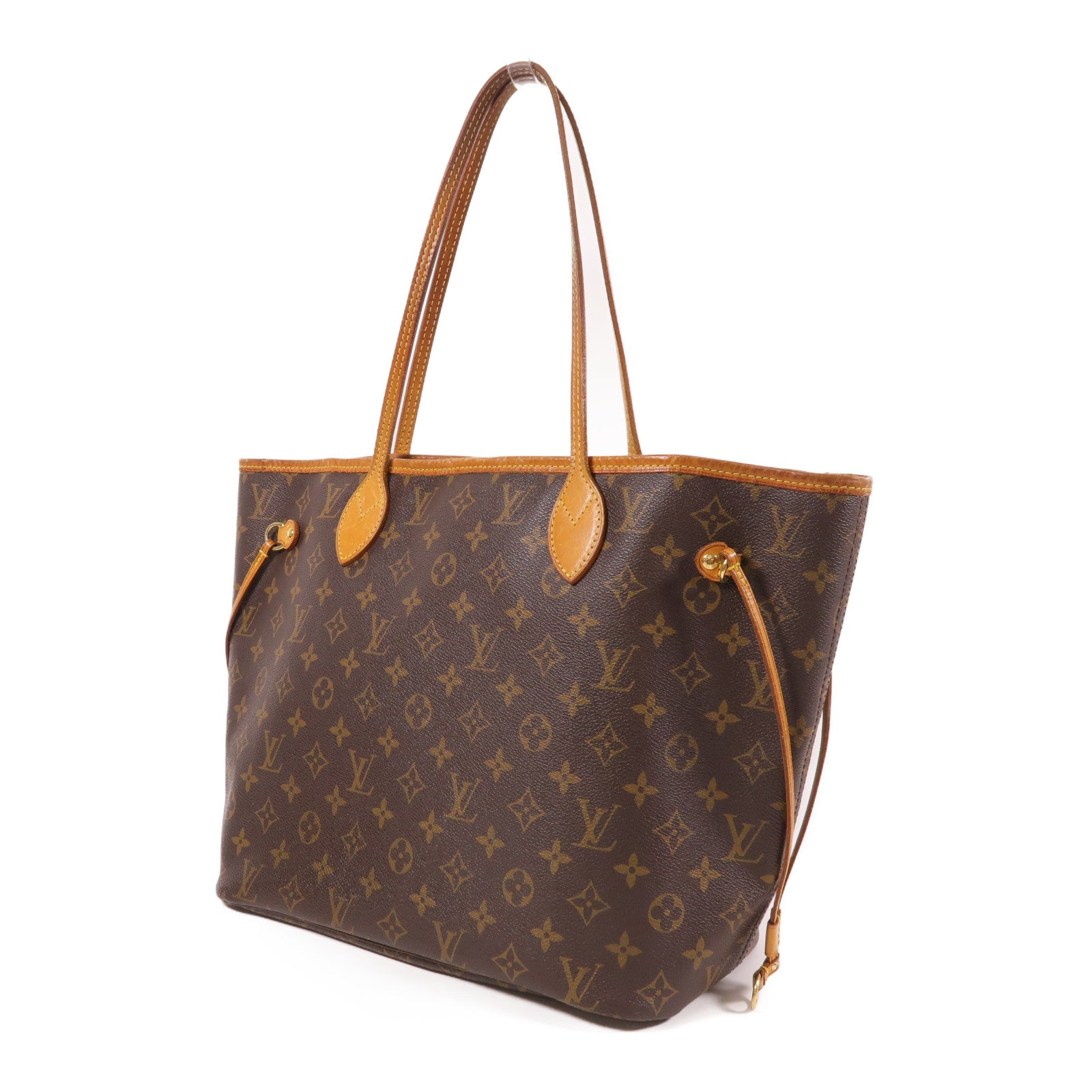 LOUIS VUITTON 【激減優惠】Monogram Neverfull MM金扣手挽袋