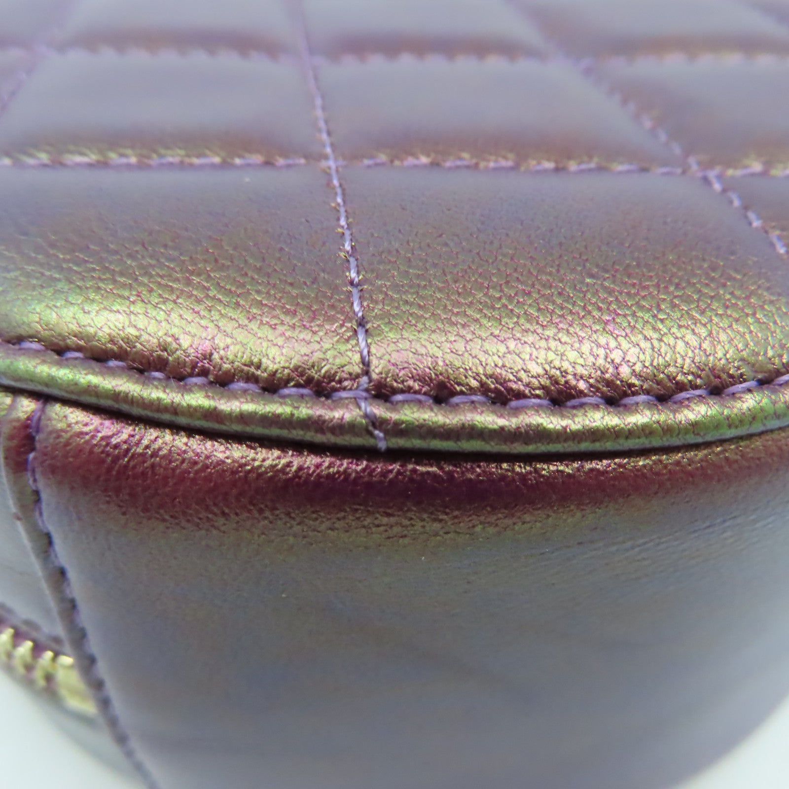 CHANEL 【激減優惠】菱格羊皮皮革Chain Shoulder Bag金扣鏈帶肩背袋紫色