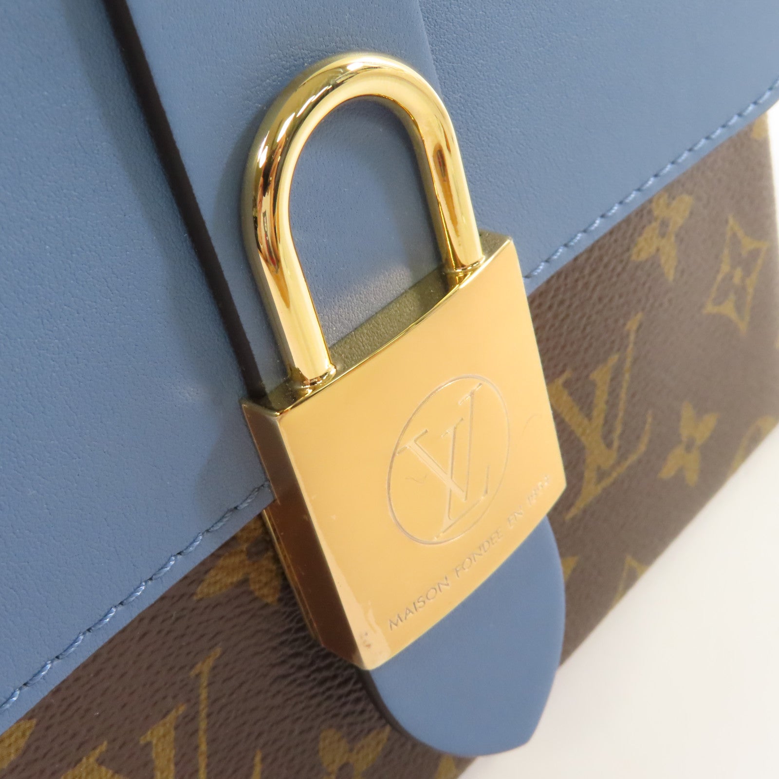 LOUIS VUITTON Monogram Locky BB 2Way Shoulder Bag金扣手挽肩背兩用袋啡色/藍色