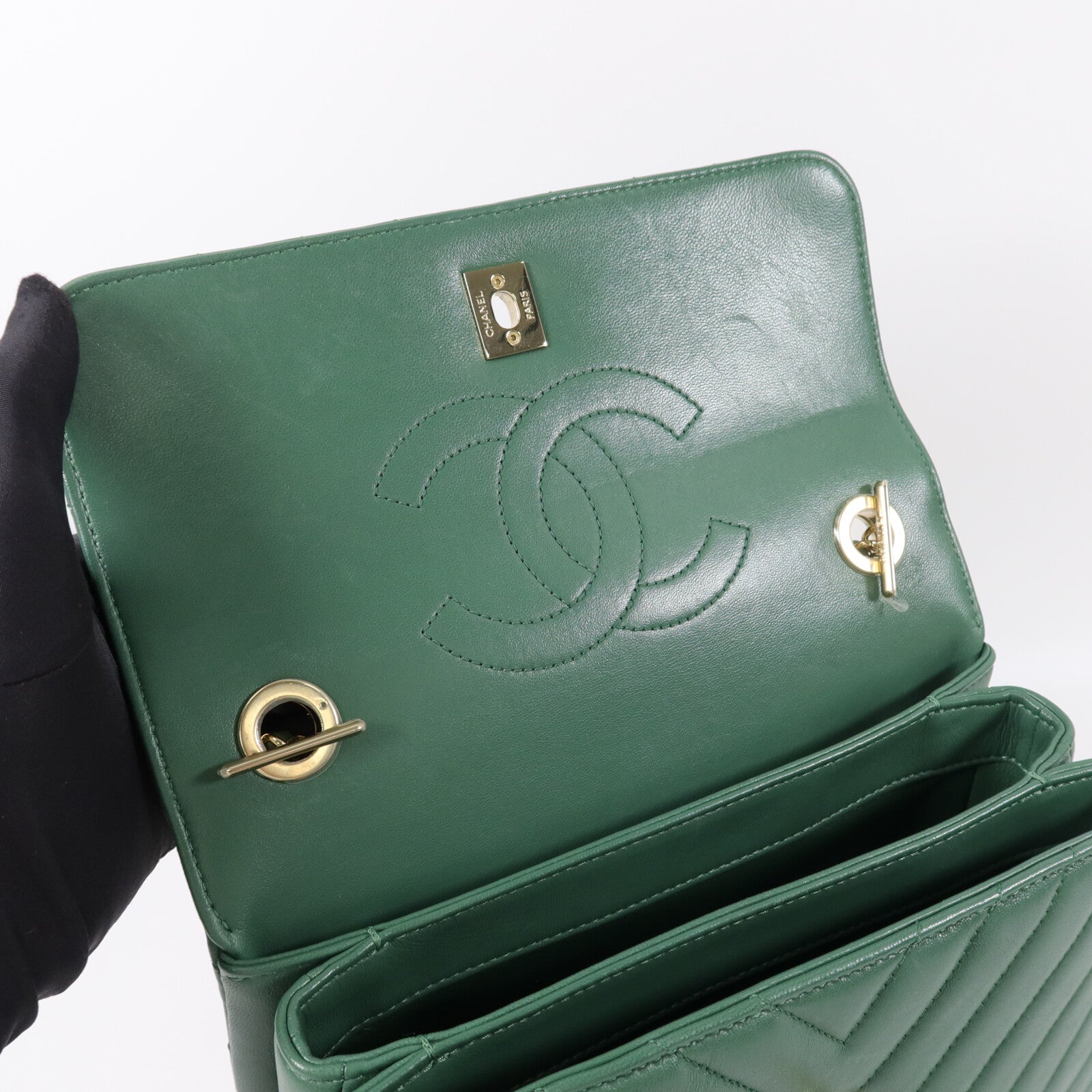 CHANEL 牛皮皮革Trendy CC Handle手挽肩背兩用袋