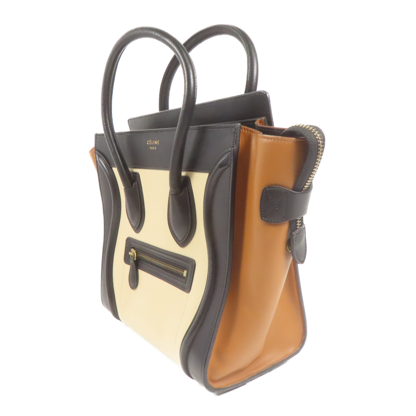 CELINE 牛皮皮革Micro Luggage金扣手挽袋