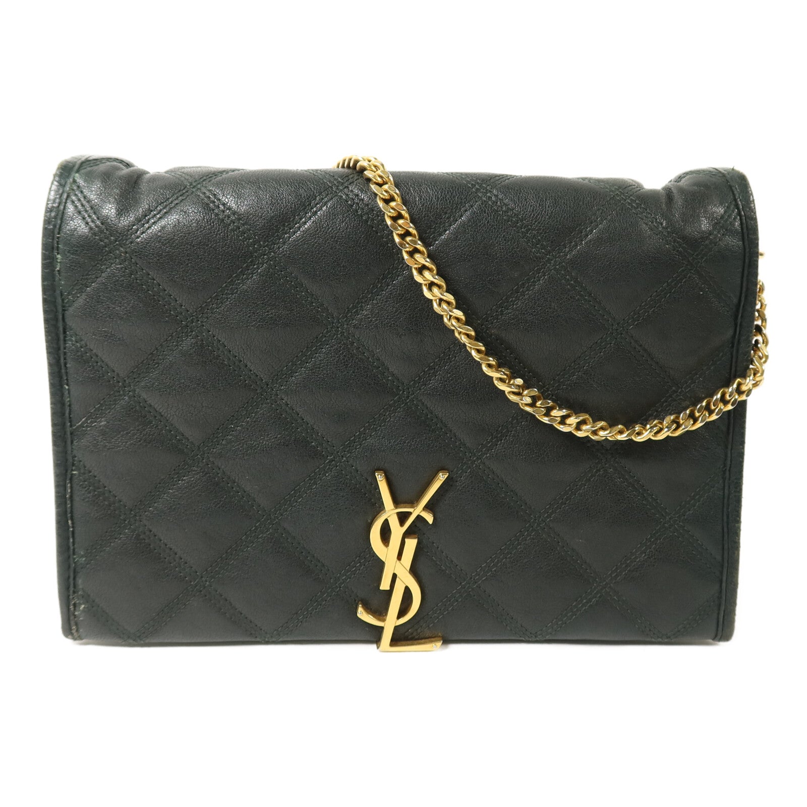 SAINT LAURENT 羊皮皮革Becky Medium鏈帶手挽肩背兩用袋