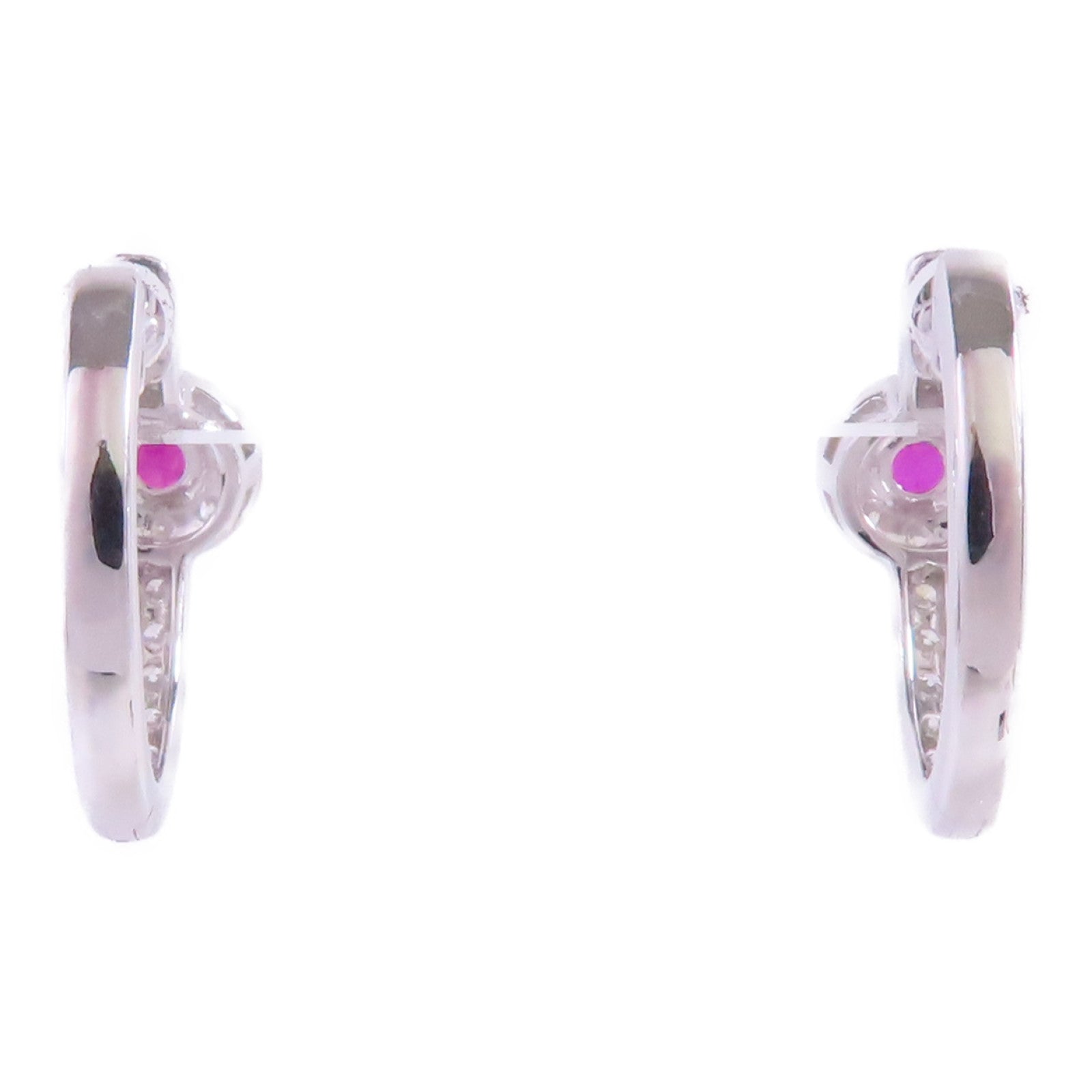 JEWELRY 【激減優惠】18K白金/紅寶石/鑽石Ruby Diamond Earrings耳環