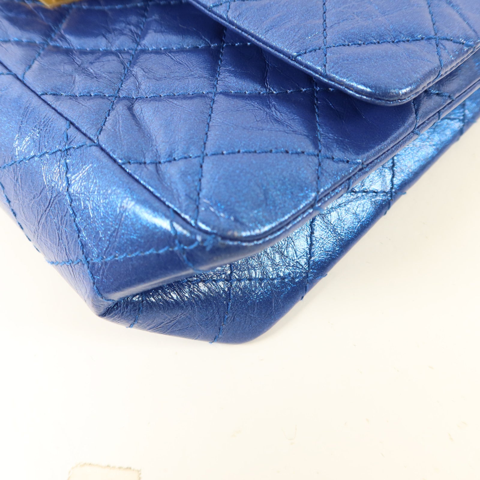 CHANEL 牛皮皮革2.55 Large Reissue金扣鏈帶肩背袋