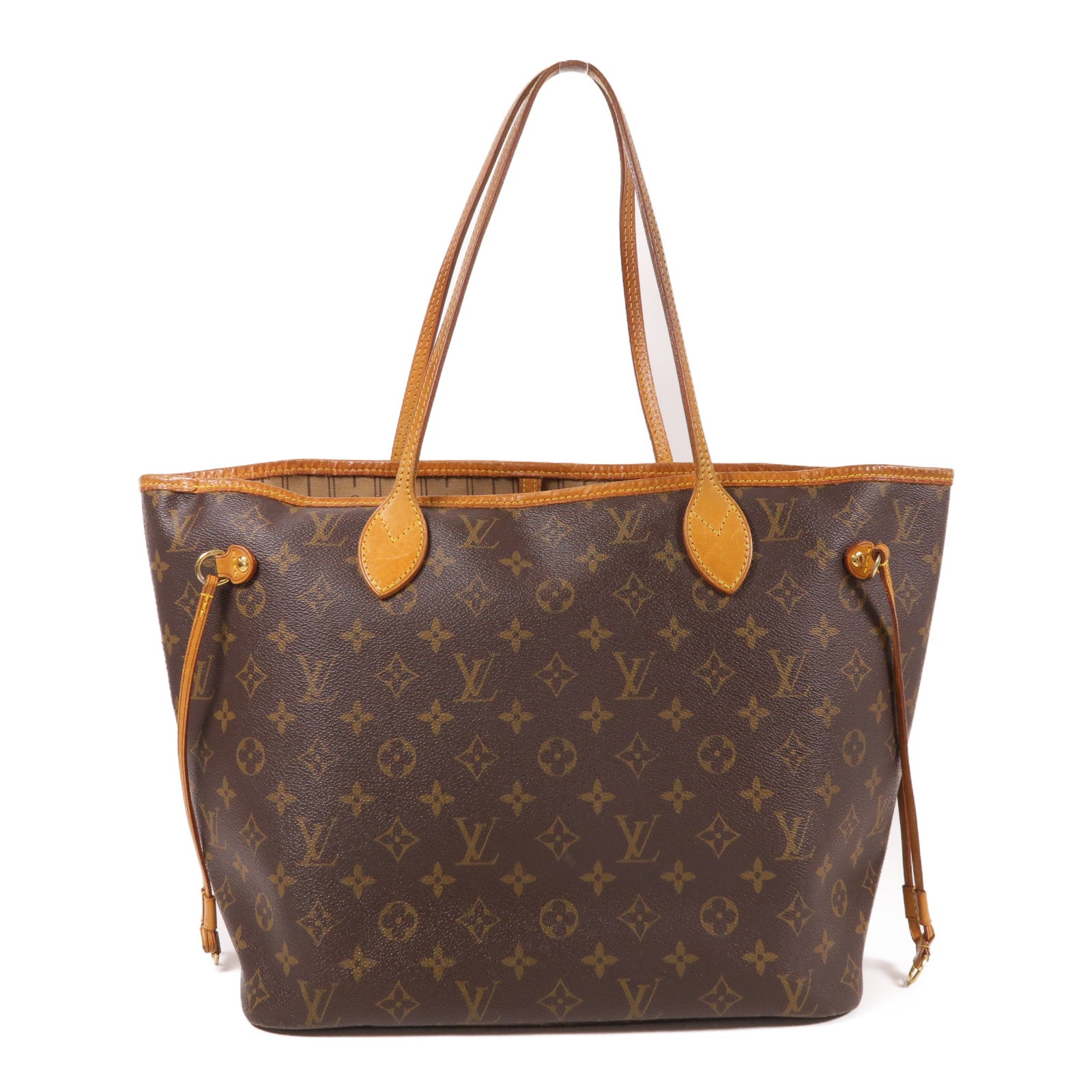 LOUIS VUITTON 【激減優惠】Monogram Neverfull MM金扣手挽袋