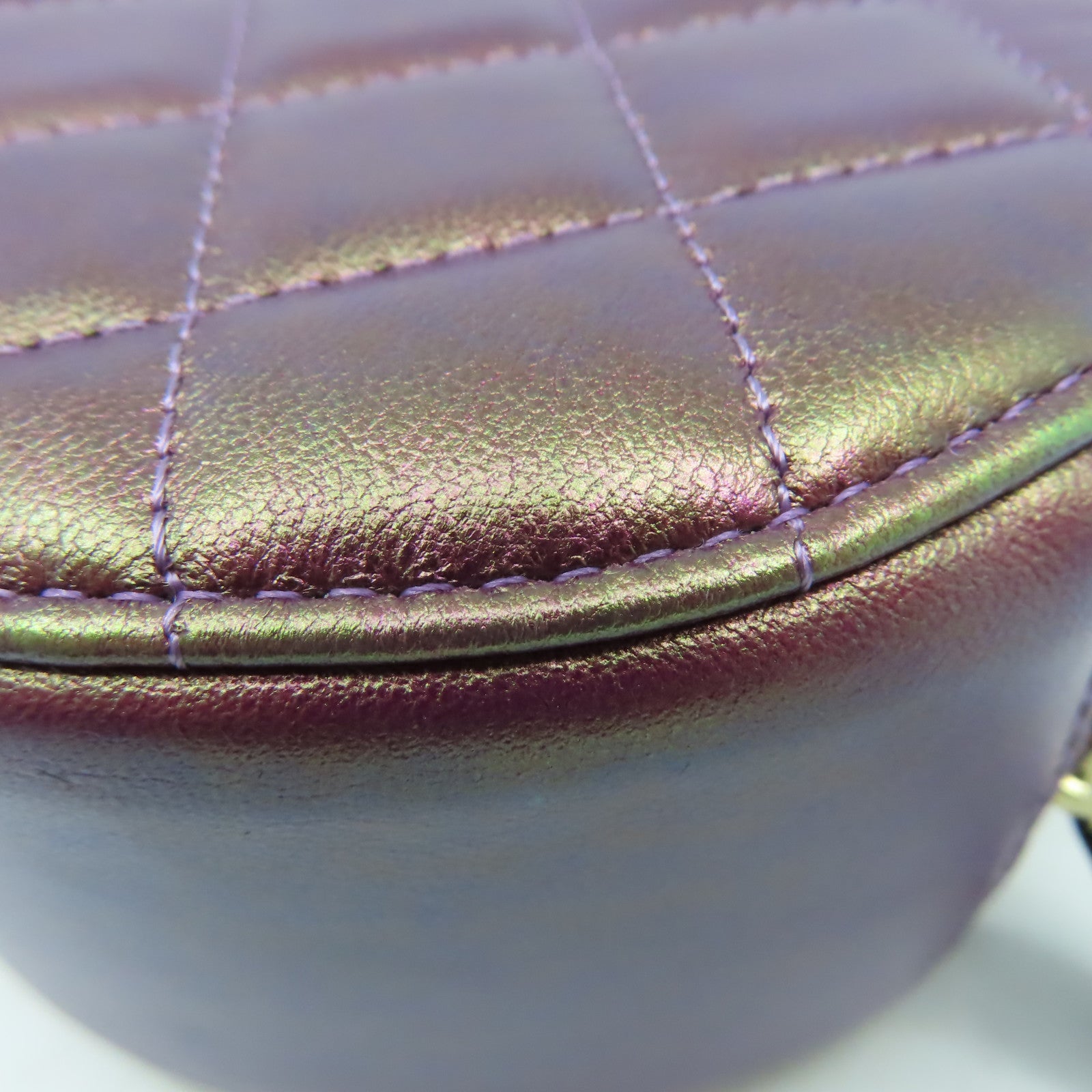 CHANEL 【激減優惠】菱格羊皮皮革Chain Shoulder Bag金扣鏈帶肩背袋紫色