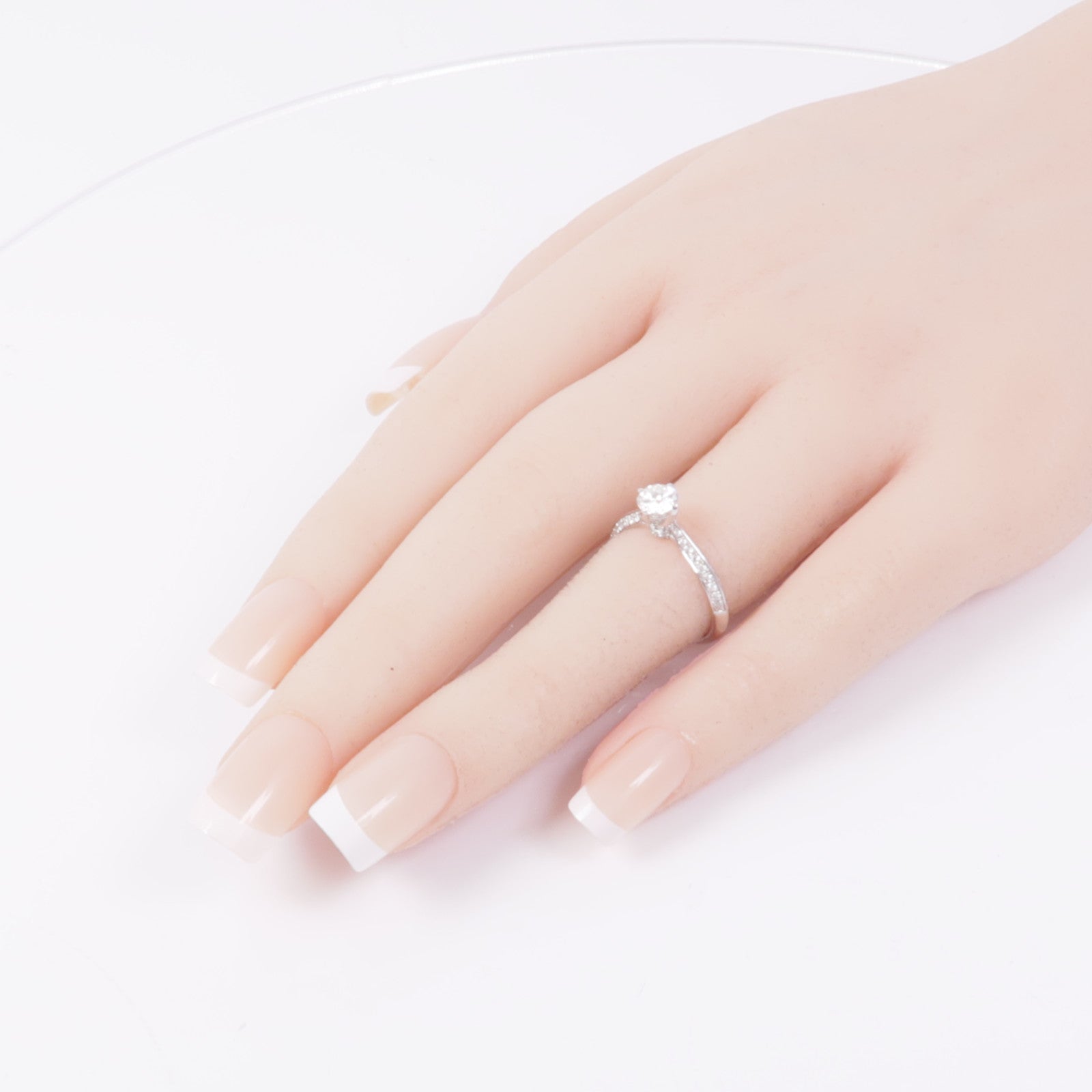 JEWELRY Diamond Ring 18K White Gold US#5
