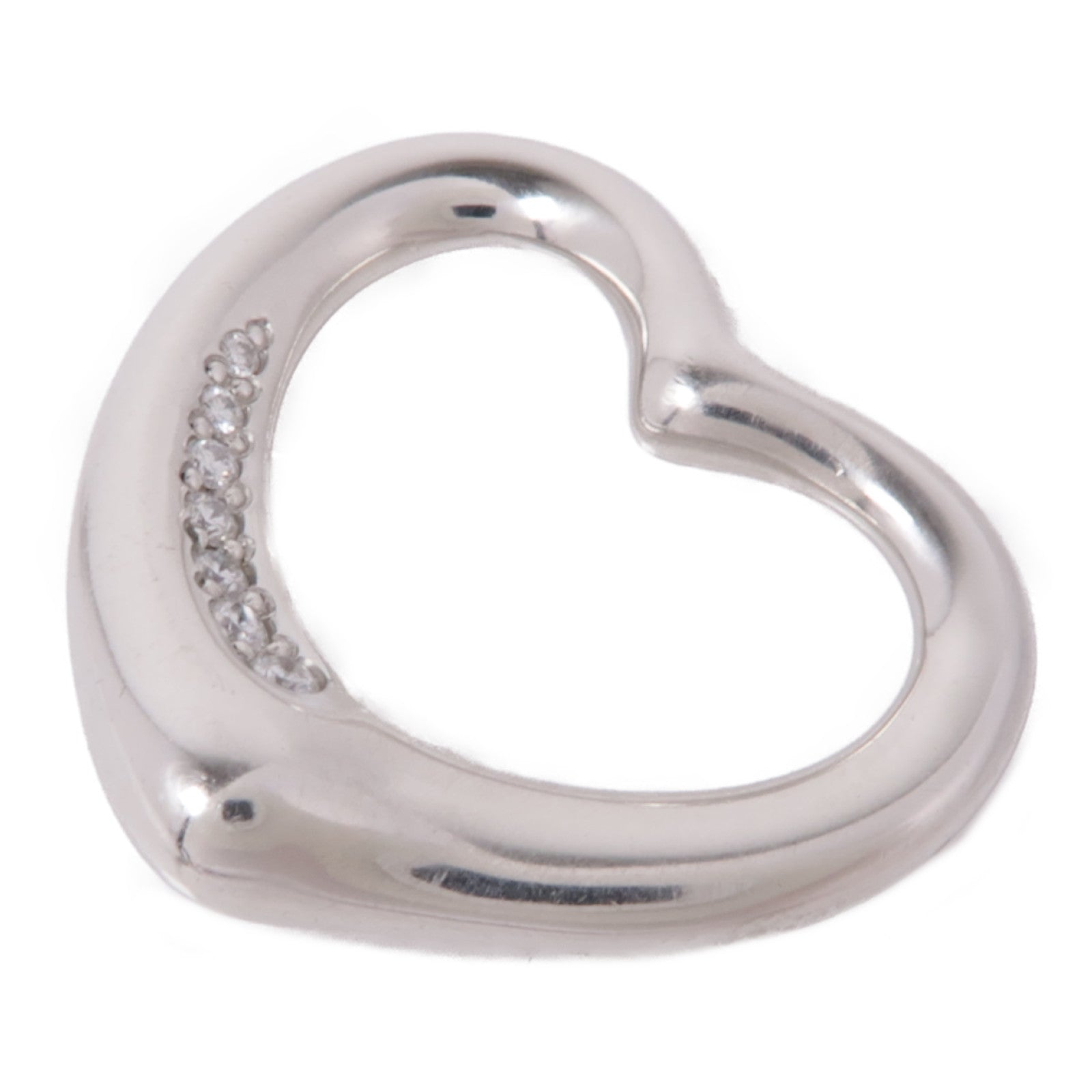 TIFFANY＆CO 【激減優惠】PT950鉑金Open Heart Pendant Top鑽石吊墜