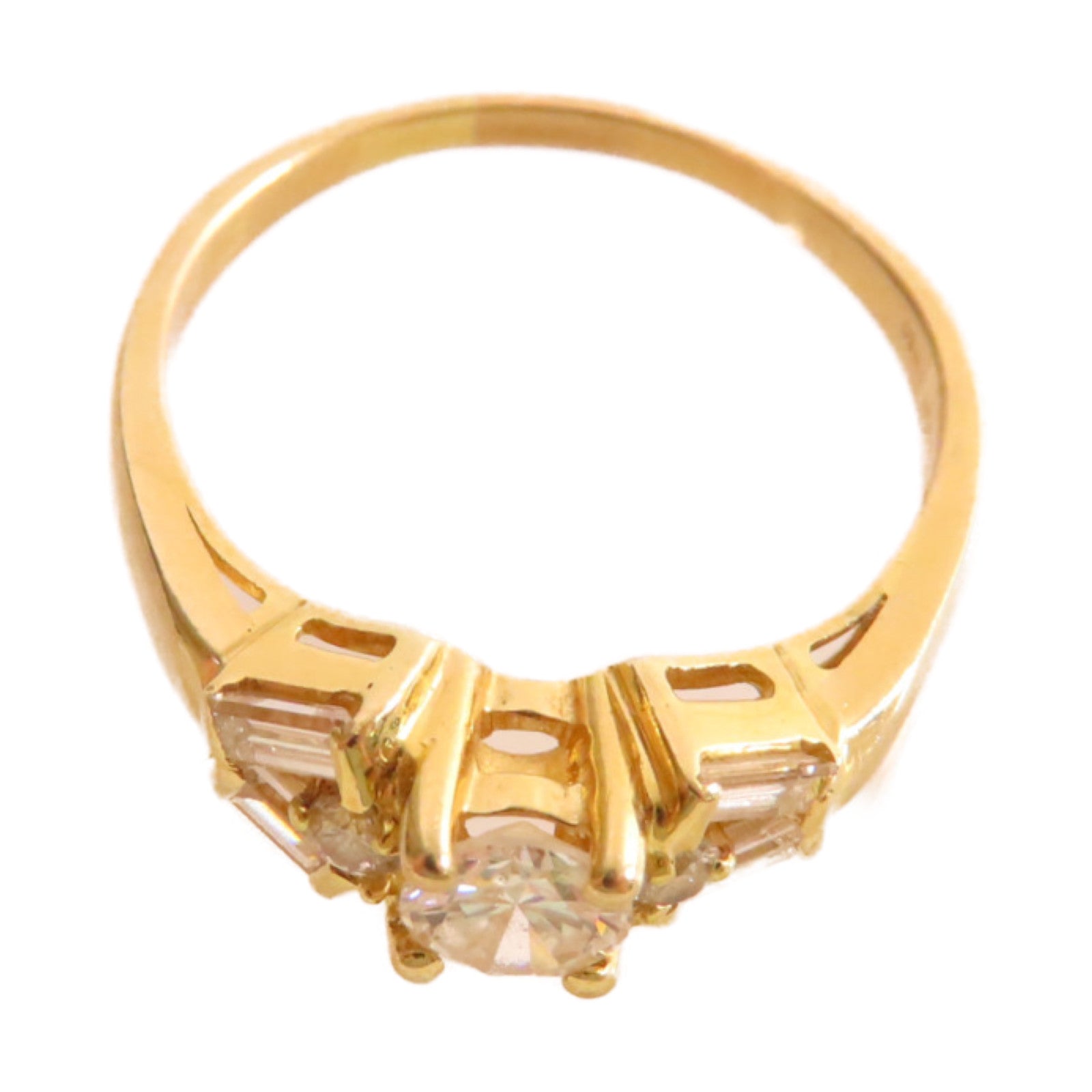 JEWELRY 【激減優惠】18K黃金/鑽石Diamond Ring戒指US#5.75