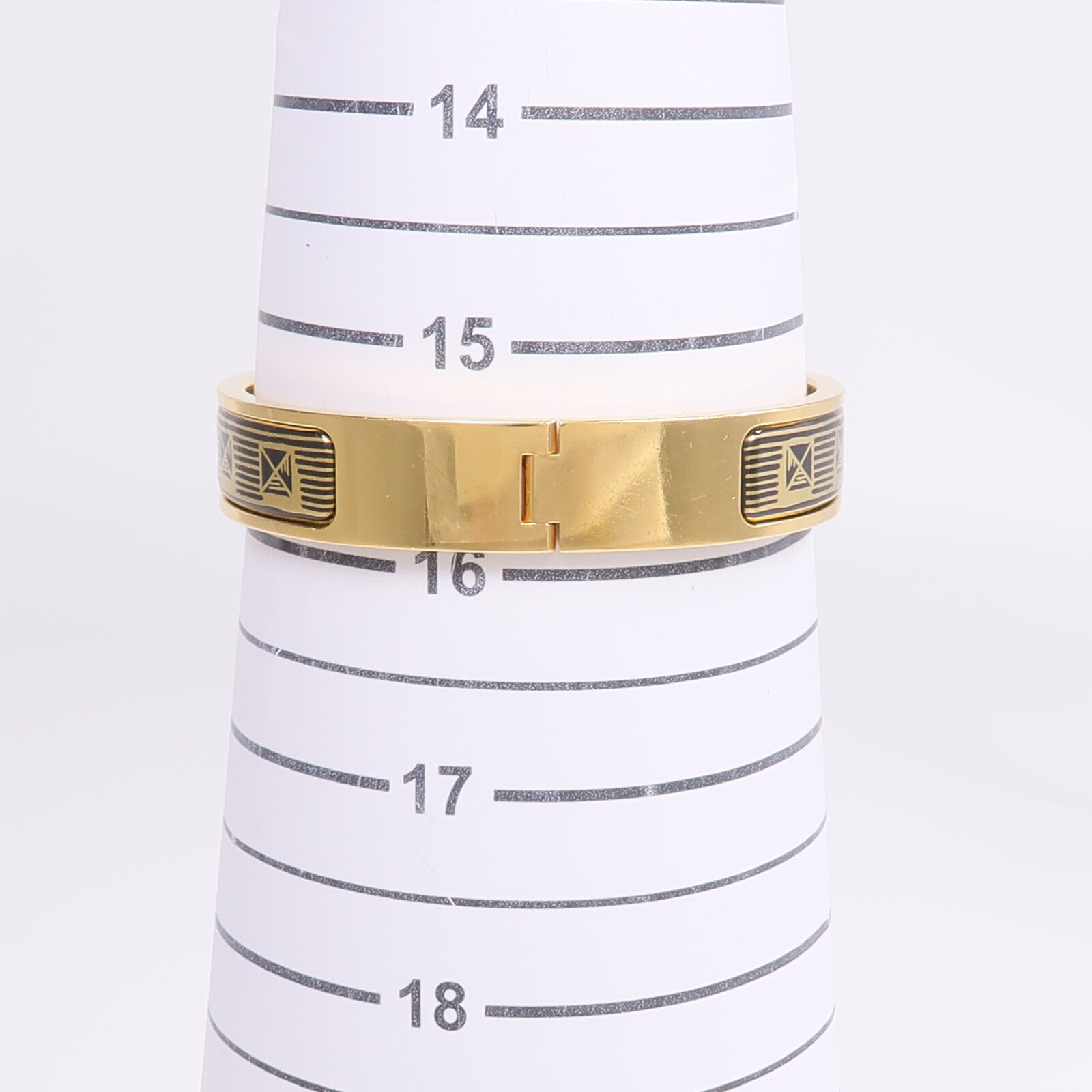 HERMES 金屬/琺瑯Clic H Bijoux Trompe L'Oeil手鐲