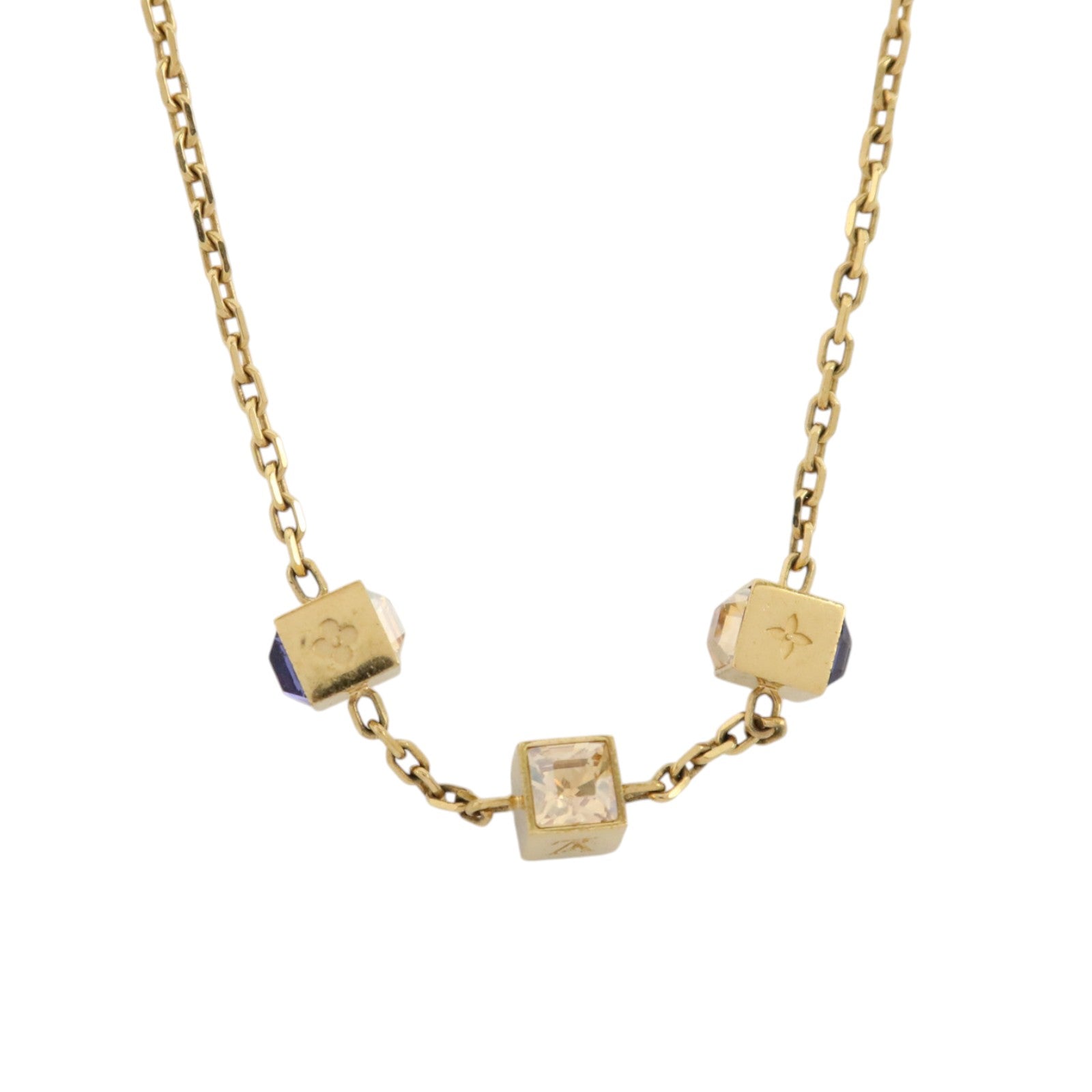 LOUIS VUITTON 金屬/PVC Collier Gamble Necklace項鏈