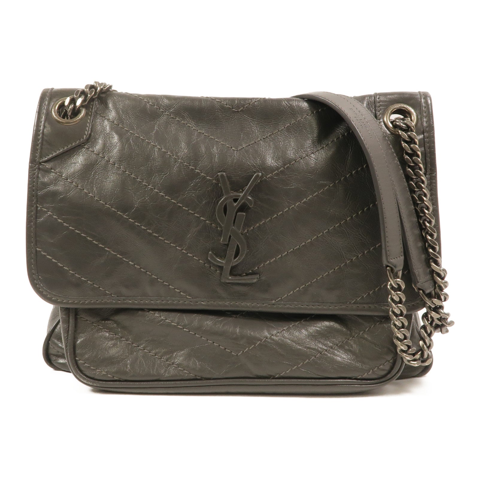 SAINT LAURENT 牛皮皮革Niki Medium Bag鏈帶肩背袋