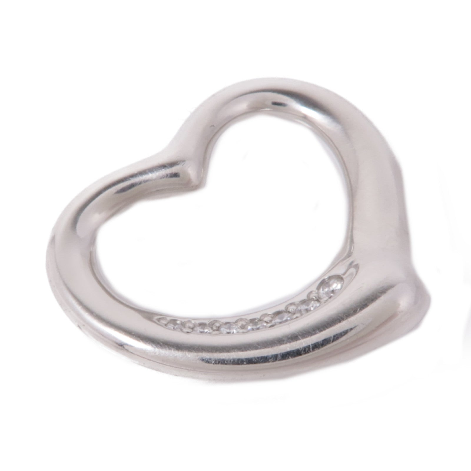 TIFFANY＆CO 【激減優惠】PT950鉑金Open Heart Pendant Top鑽石吊墜