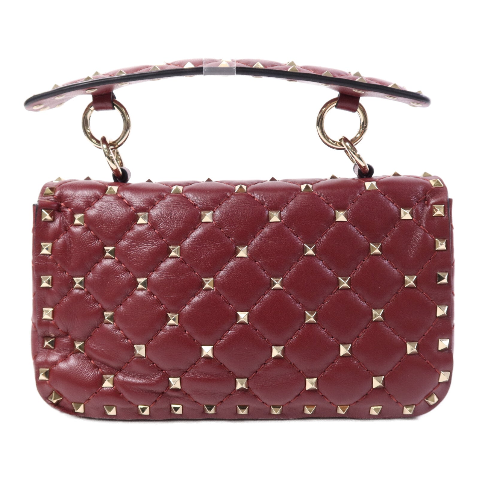 Valentino 羊皮皮革Rockstud Spike金扣鏈帶手挽肩背兩用袋