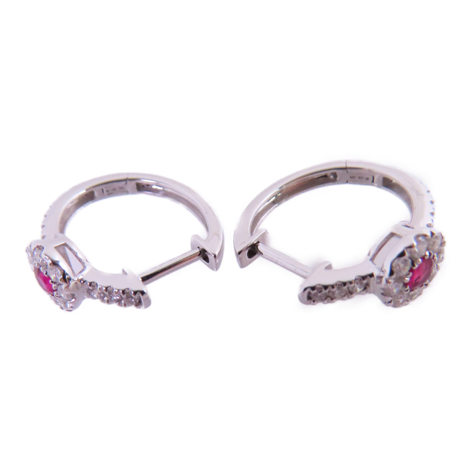 JEWELRY 【激減優惠】18K白金/紅寶石/鑽石Ruby Diamond Earrings耳環