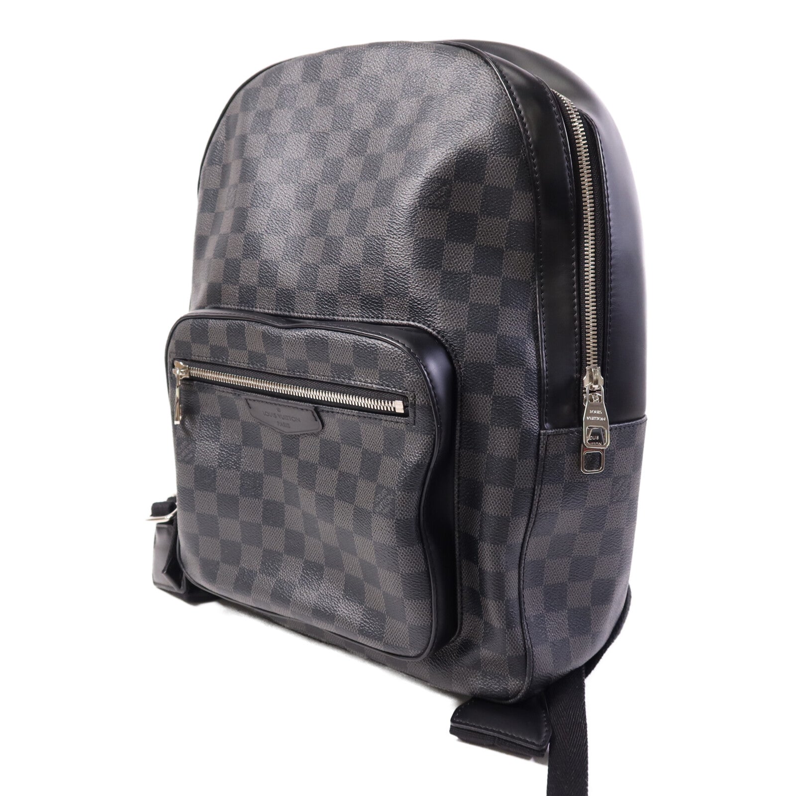 LOUIS VUITTON Damier Graphite Josh銀扣背包