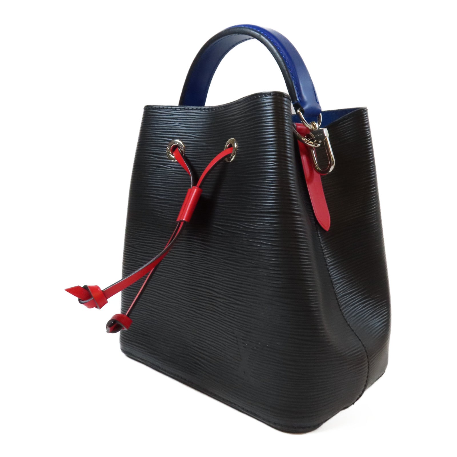 LOUIS VUITTON Epi Neo Noe BB銀扣手挽肩背兩用袋黑色/紅色
