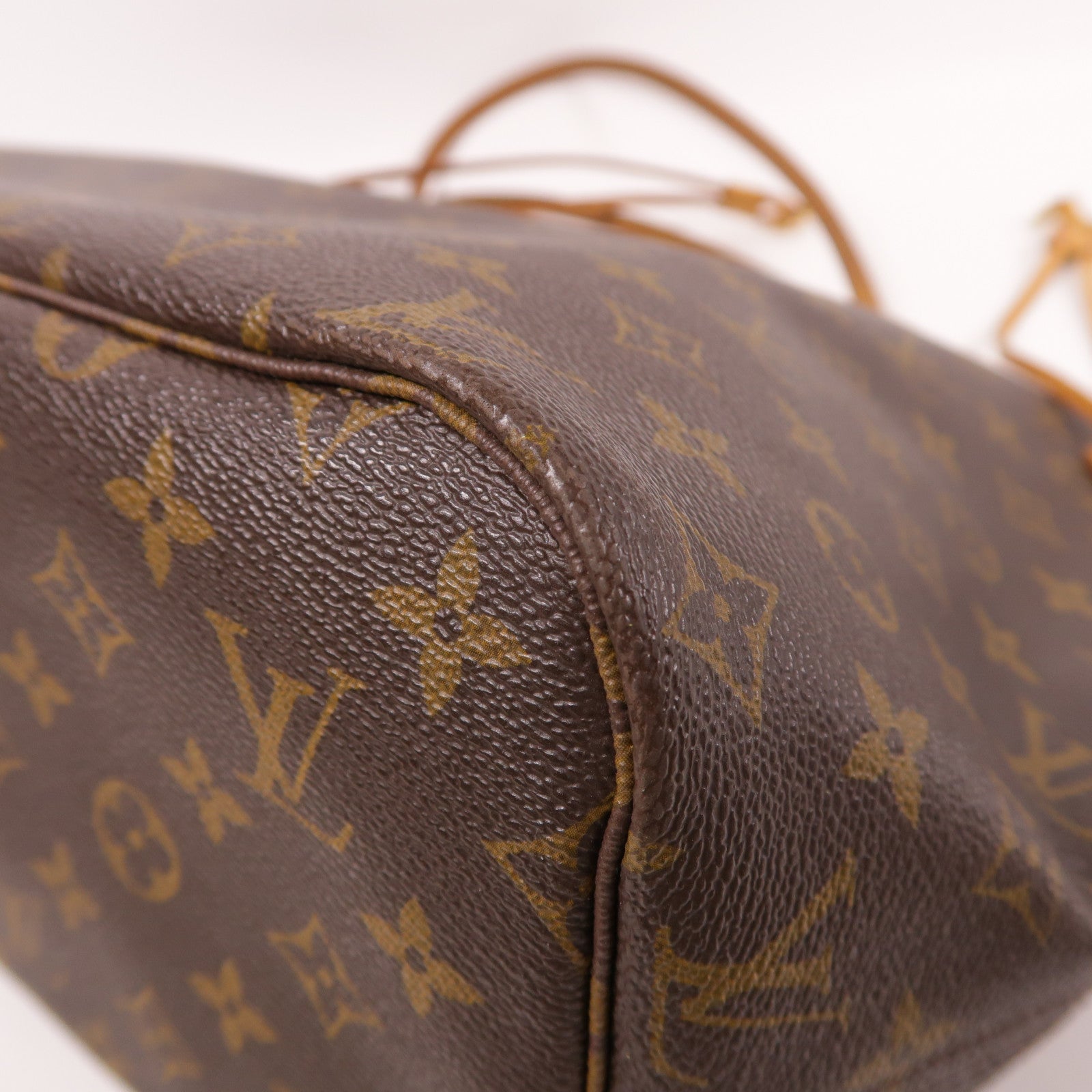LOUIS VUITTON 【激減優惠】Monogram Neverfull MM金扣手挽袋