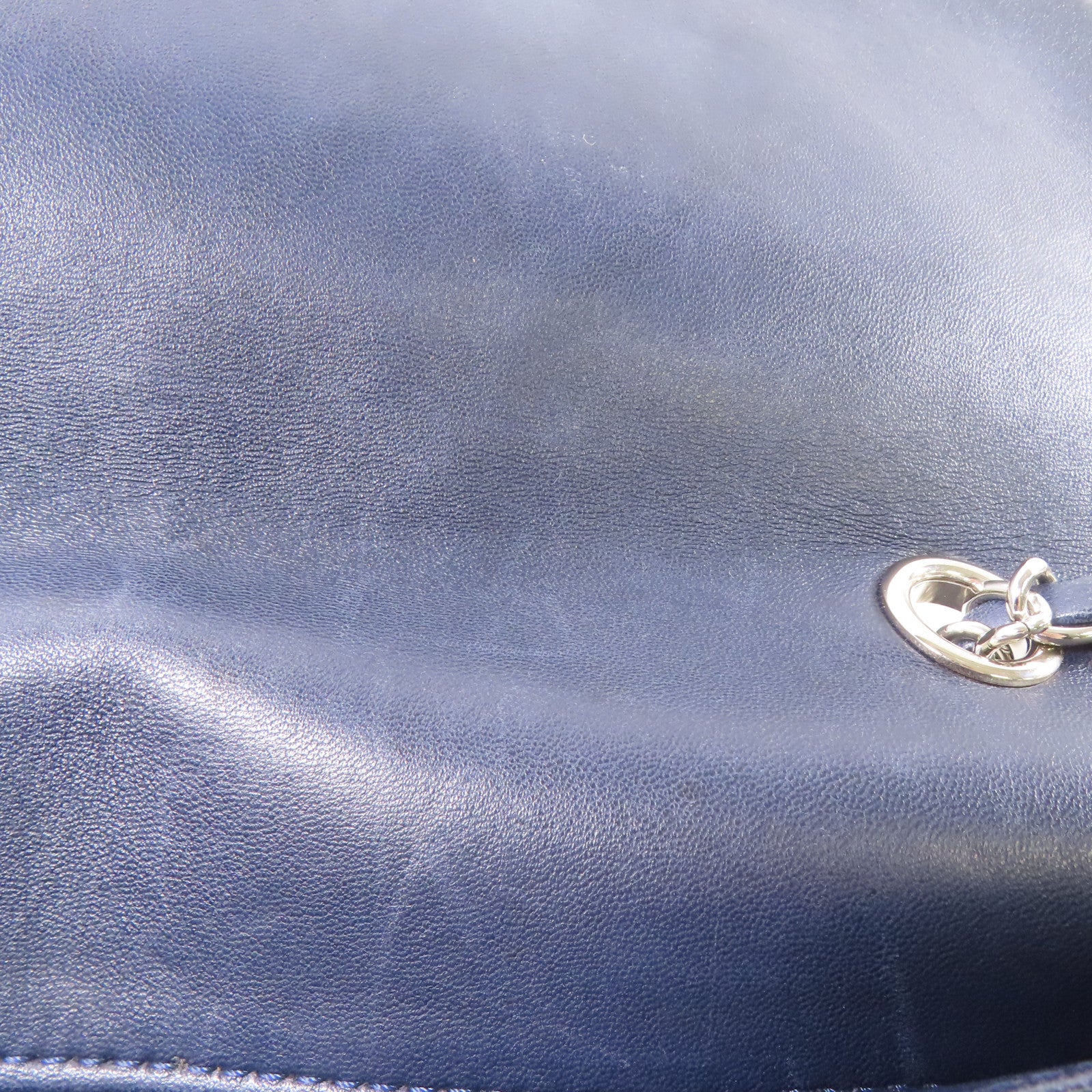 CHANEL 漆皮皮革Chain Shoulder Bag銀扣鏈帶肩背袋黑色