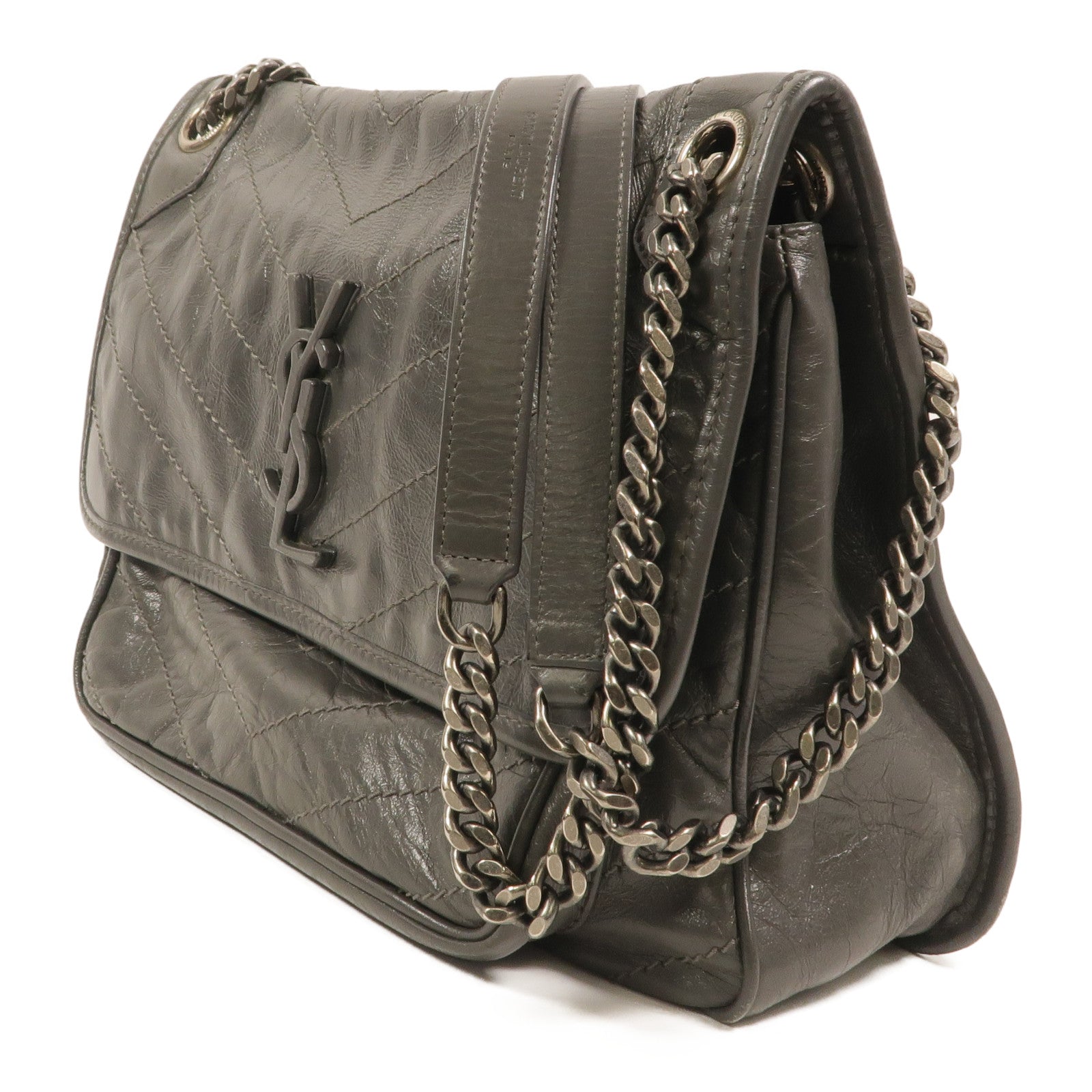 SAINT LAURENT 牛皮皮革Niki Medium Bag鏈帶肩背袋
