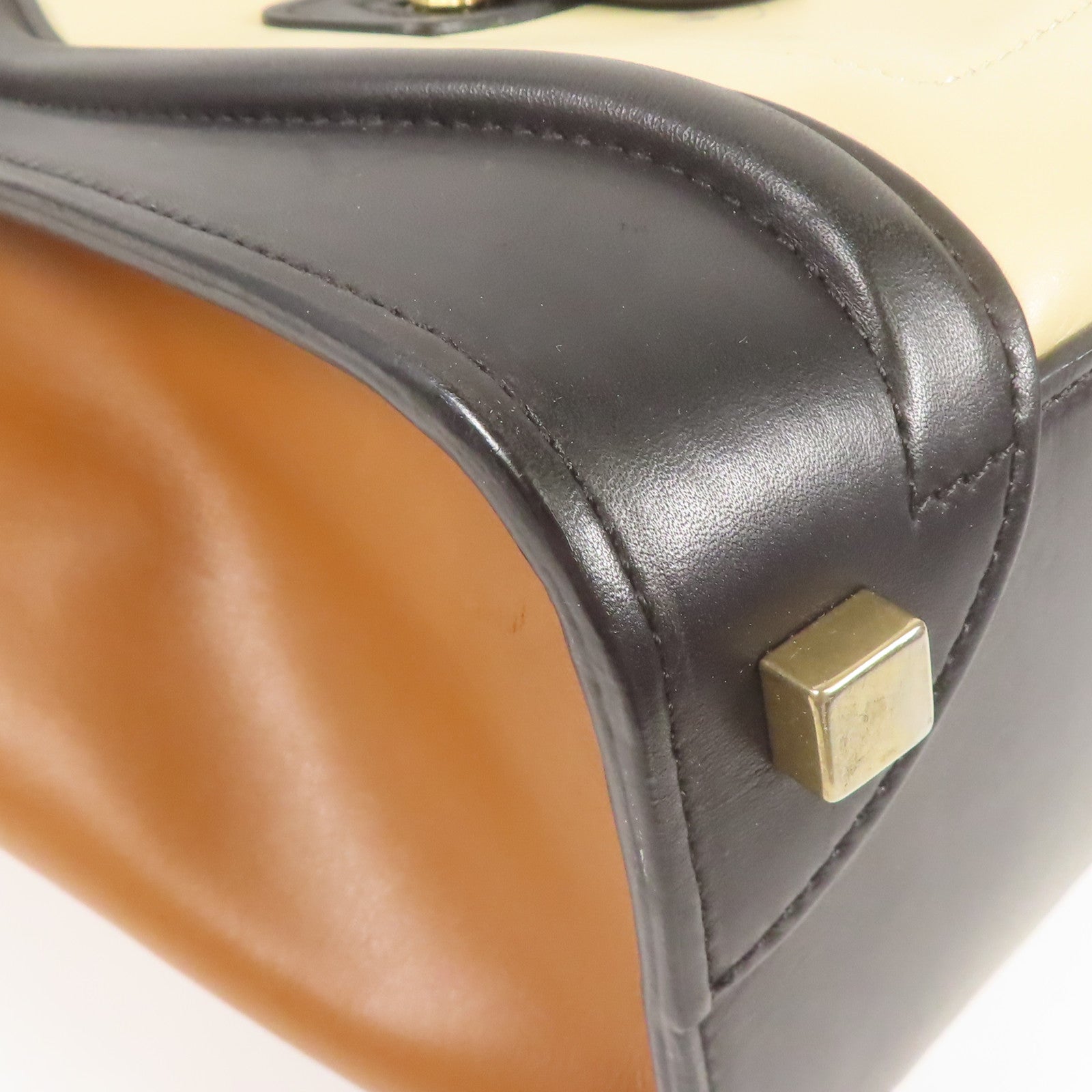 CELINE 牛皮皮革Micro Luggage金扣手挽袋