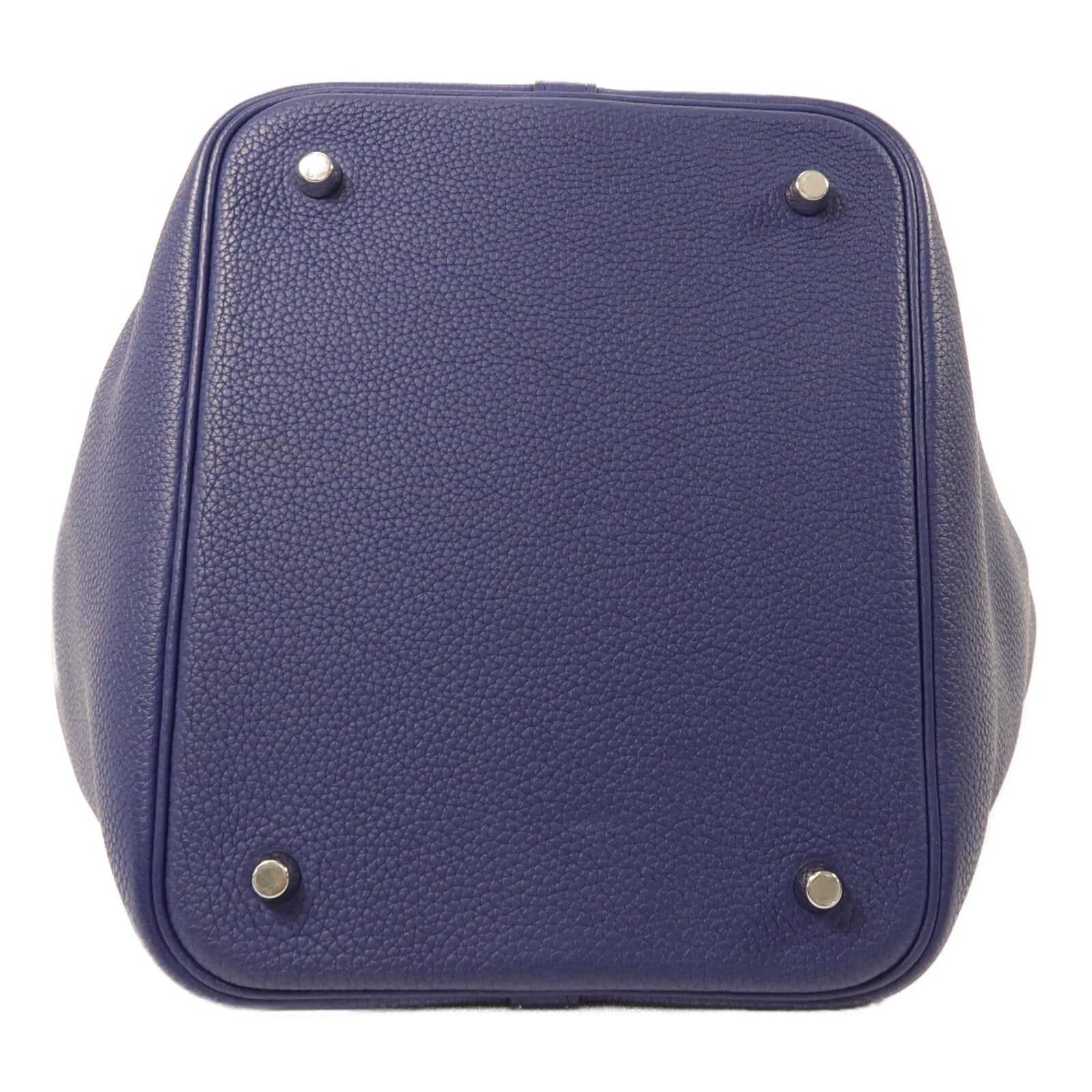 HERMES Maurice皮革Picotin MM手挽袋Blue Saphir