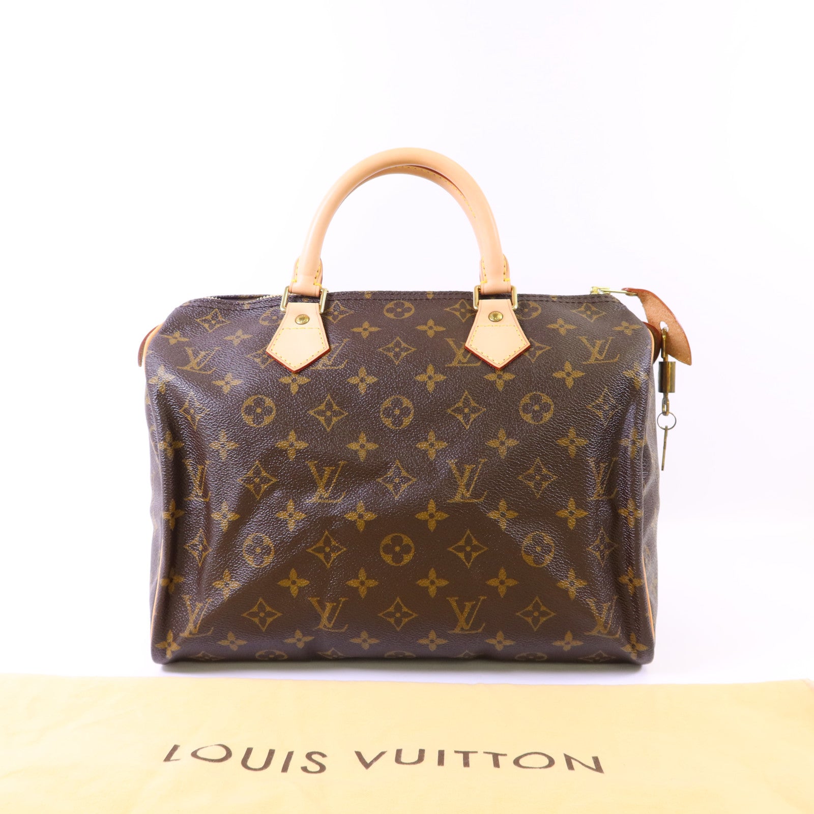 LOUIS VUITTON Monogram Speedy 30金扣手挽袋
