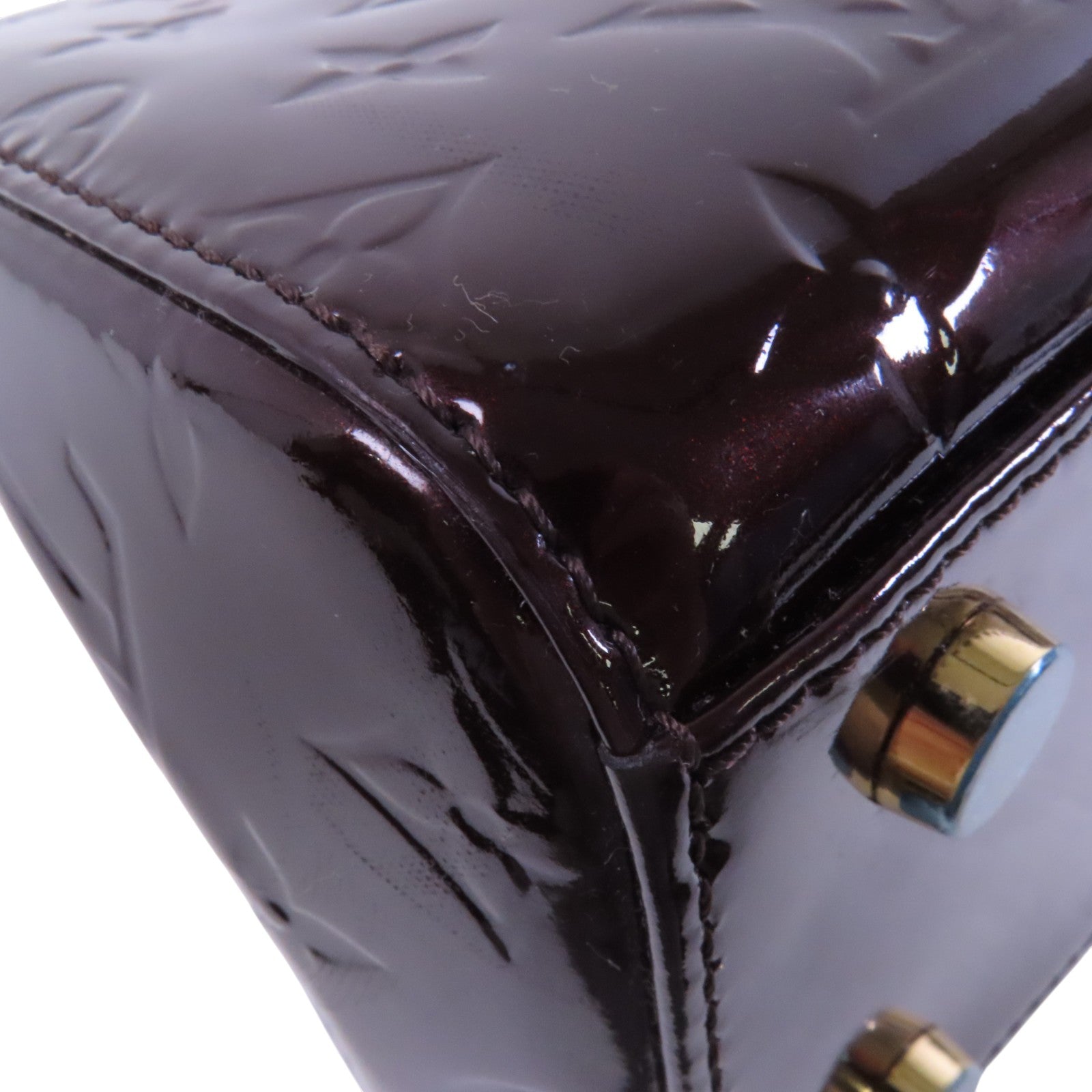 LOUIS VUITTON Monogram Vernis Brea MM金扣手挽肩背兩用袋