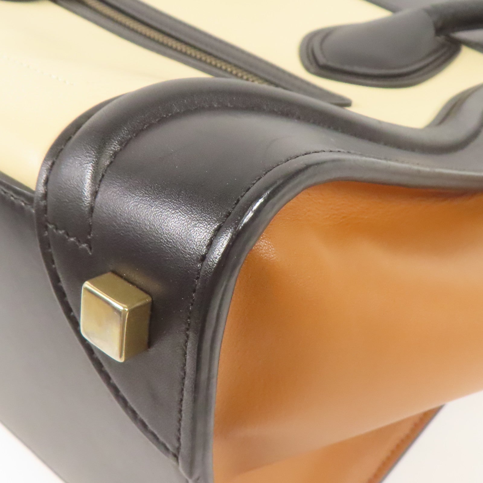 CELINE 牛皮皮革Micro Luggage金扣手挽袋