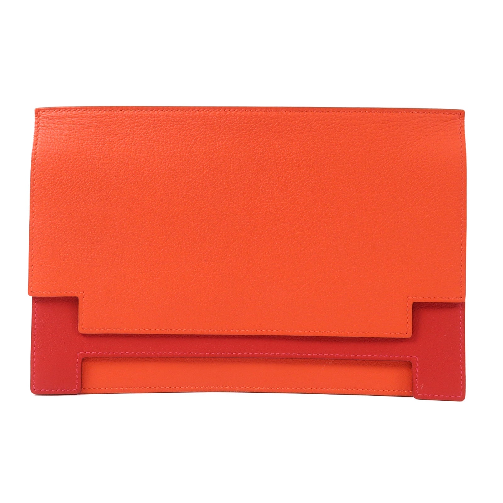HERMES 【激減優惠】Evercolor皮革Pochette Multiplis手拿包Capucine
