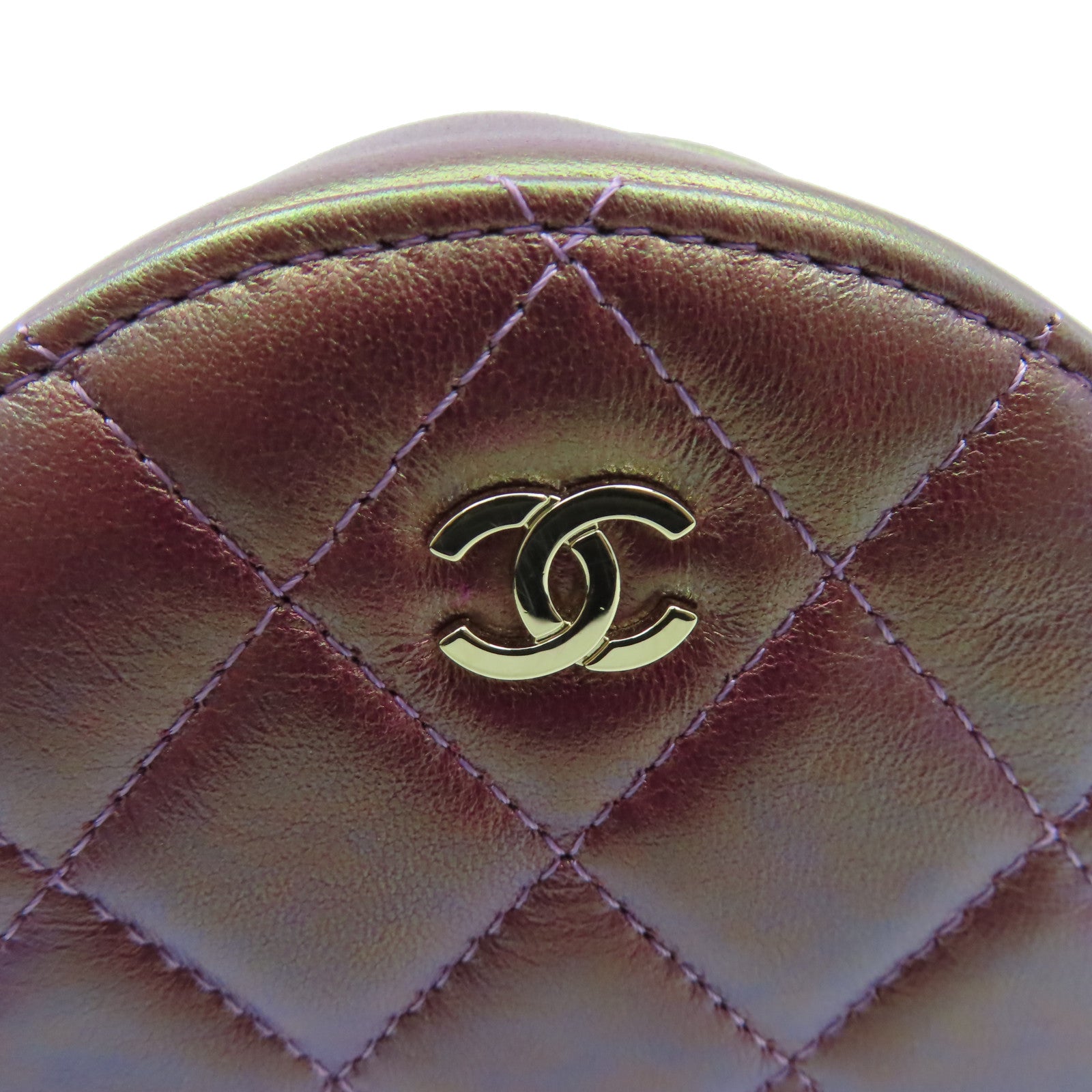 CHANEL 【激減優惠】菱格羊皮皮革Chain Shoulder Bag金扣鏈帶肩背袋紫色