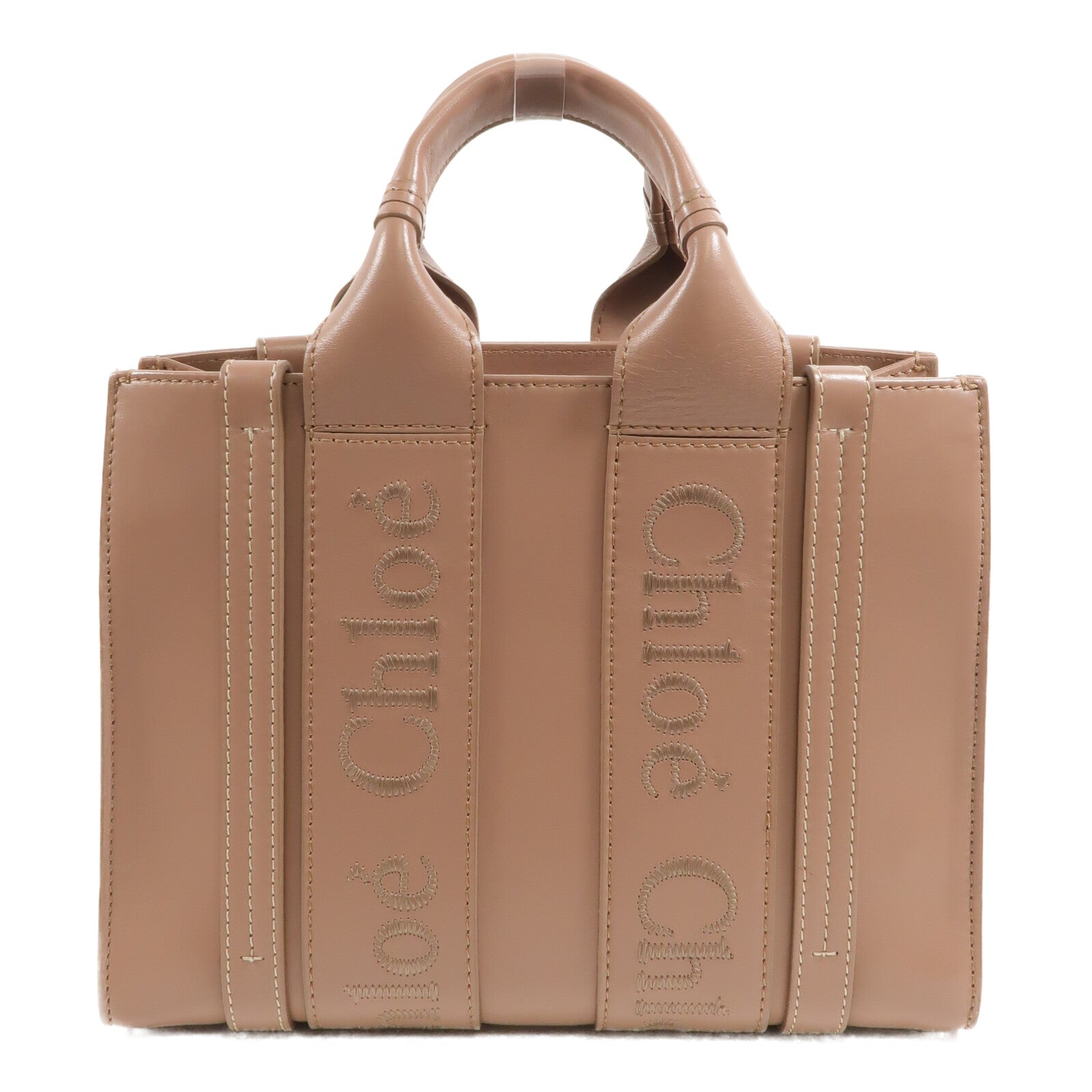 Chloe 牛皮皮革Small Woody手挽肩背兩用袋