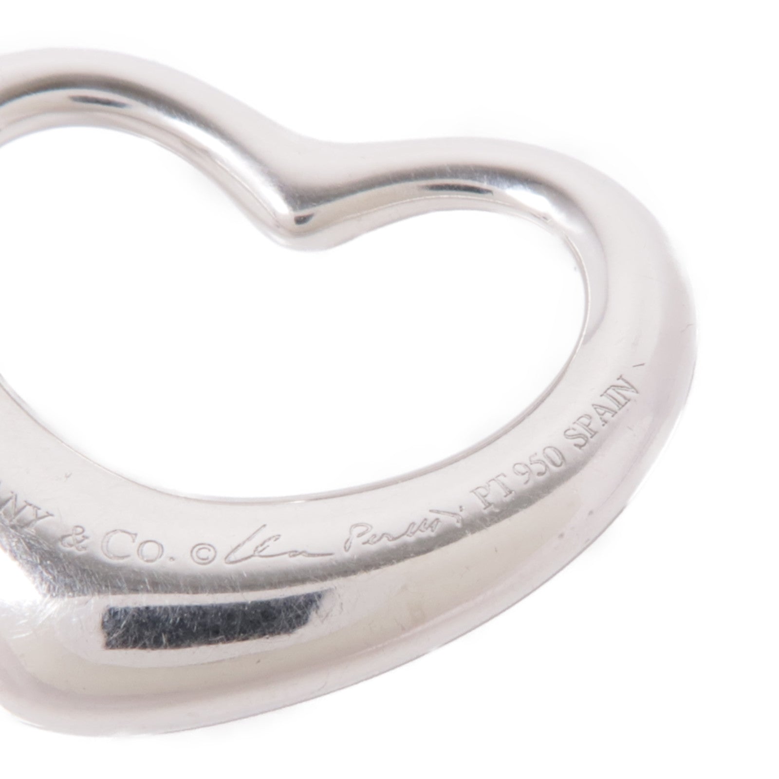 TIFFANY＆CO 【激減優惠】PT950鉑金Open Heart Pendant Top鑽石吊墜