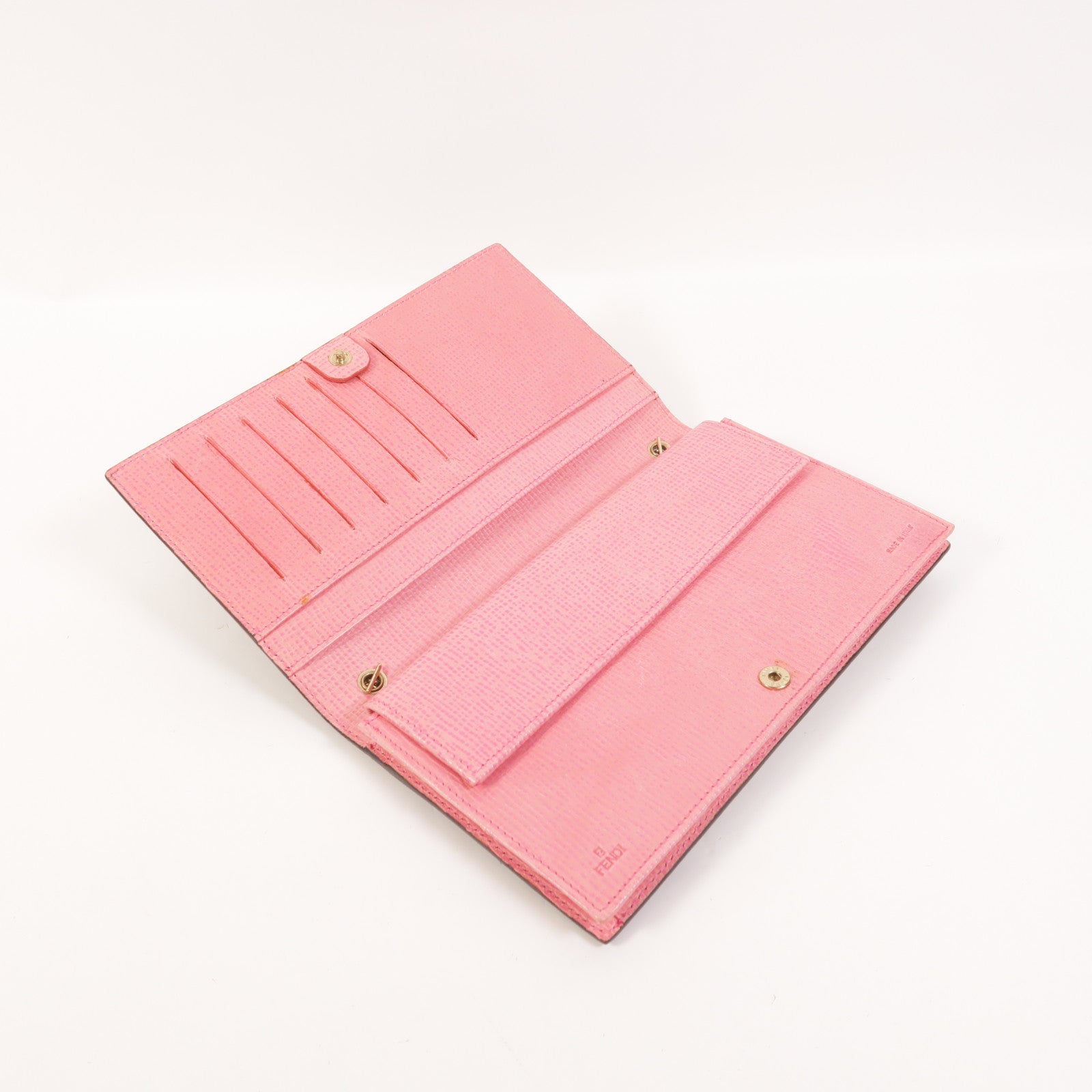 FENDI 塗層帆布Wallet On Chain金扣鏈帶肩背袋