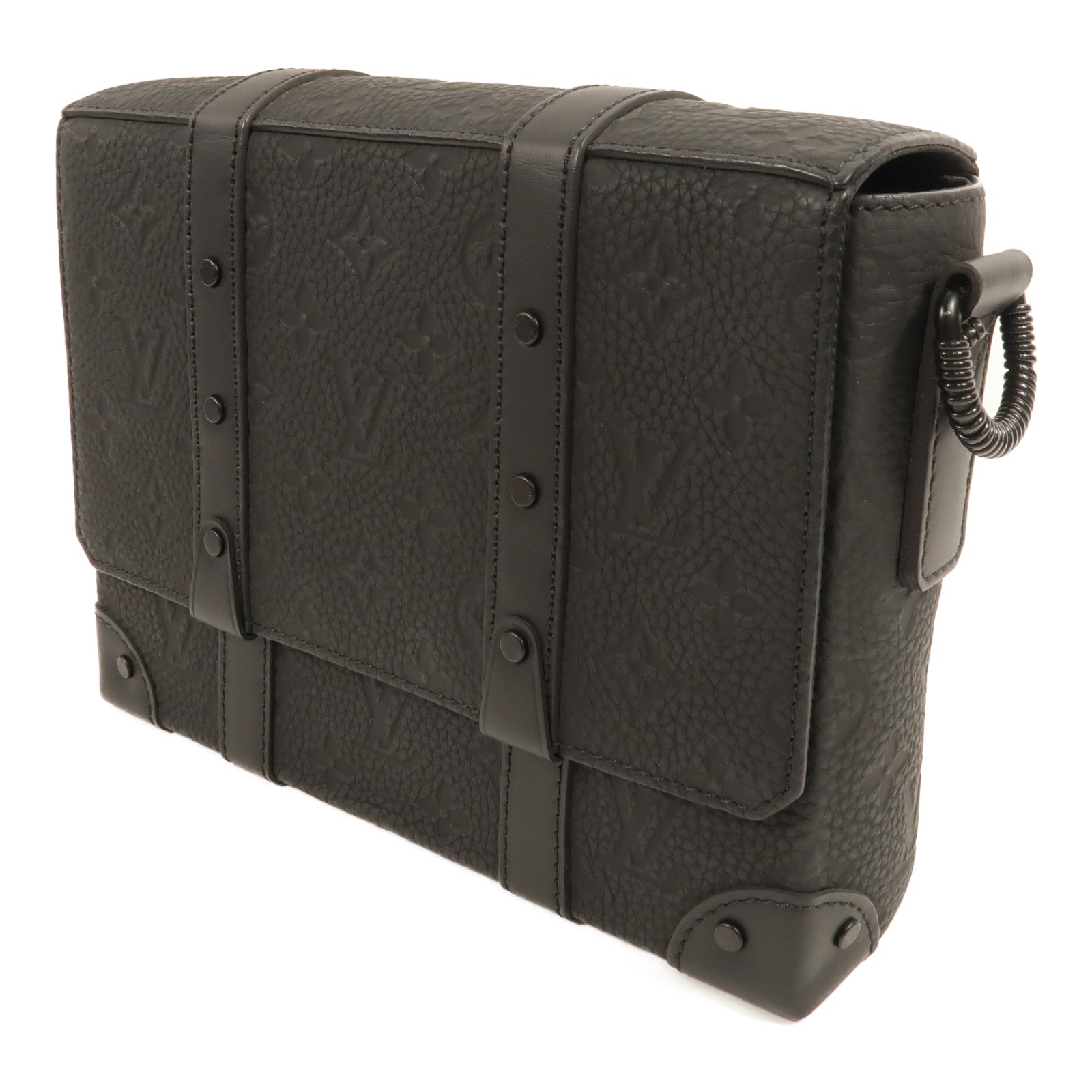 LOUIS VUITTON Monogram Taurillon Trunk Messenger Bag肩背袋