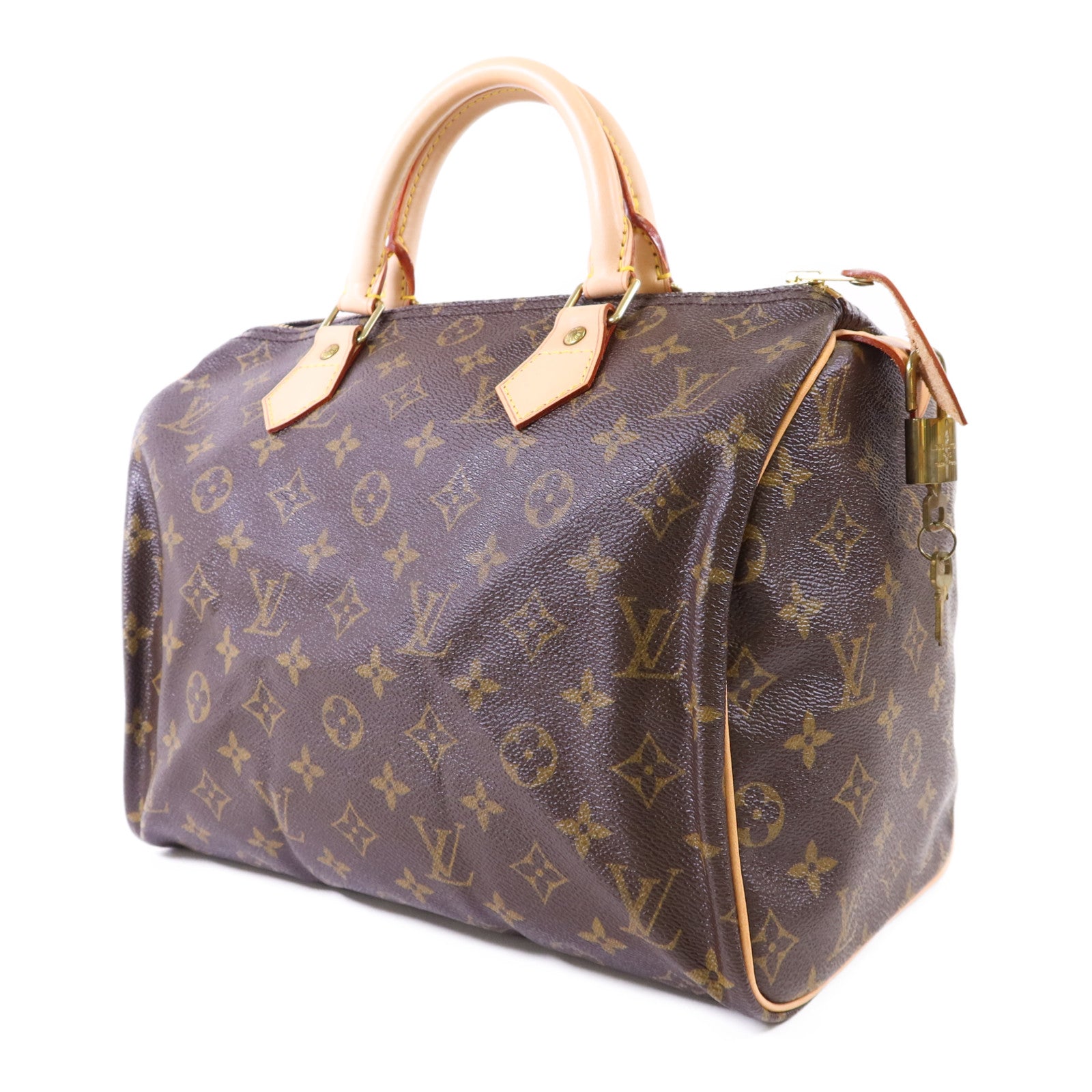 LOUIS VUITTON Monogram Speedy 30金扣手挽袋