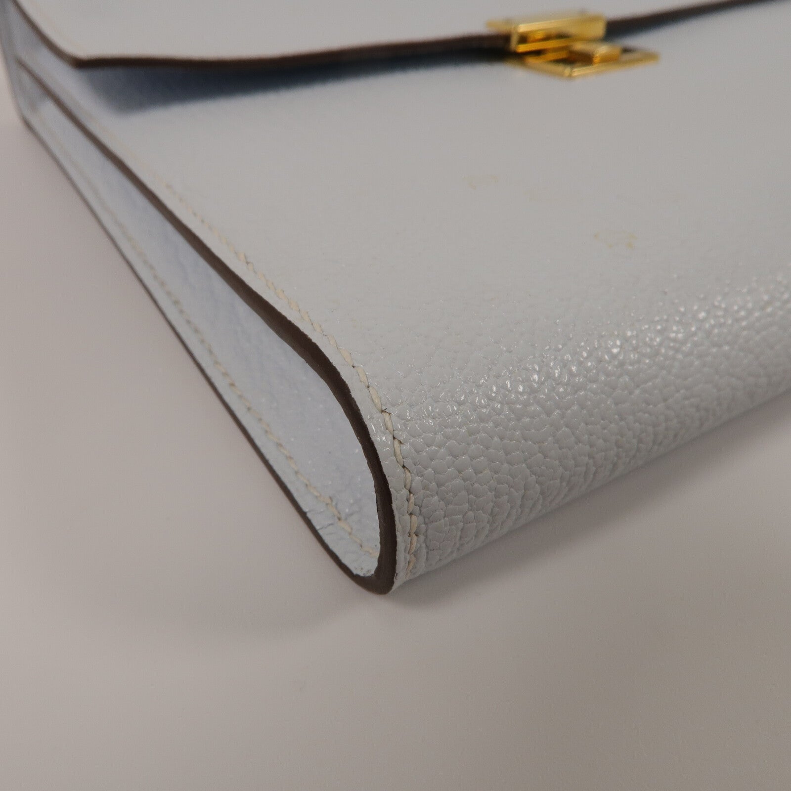 HERMES Chevre皮革Clic 16肩背袋Bleu Brume